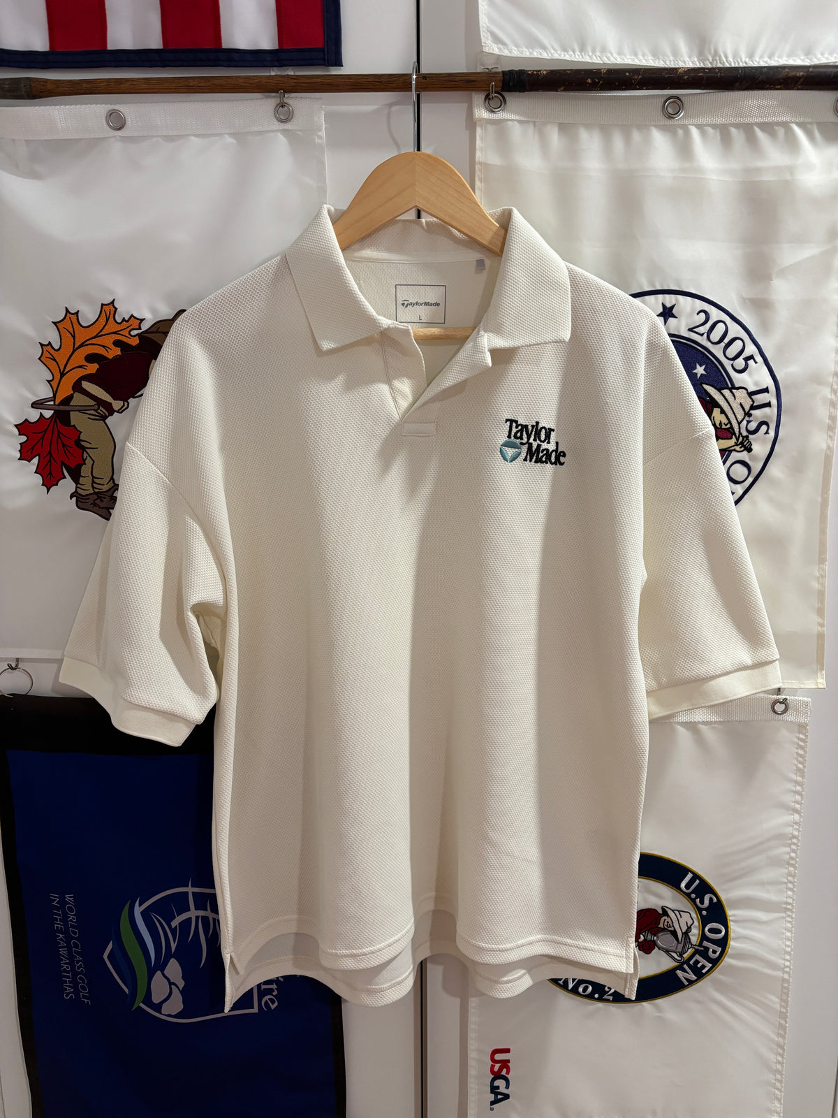 2020s TaylorMade Retro Classic Logo Polo White