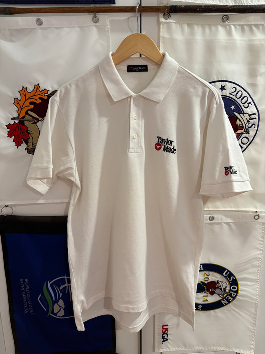 Vintage Taylormade Classic Logo Polo White w/Arm Logo
