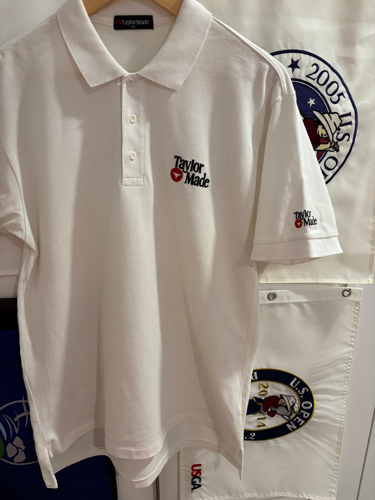 Vintage Taylormade Classic Logo Polo White w/Arm Logo