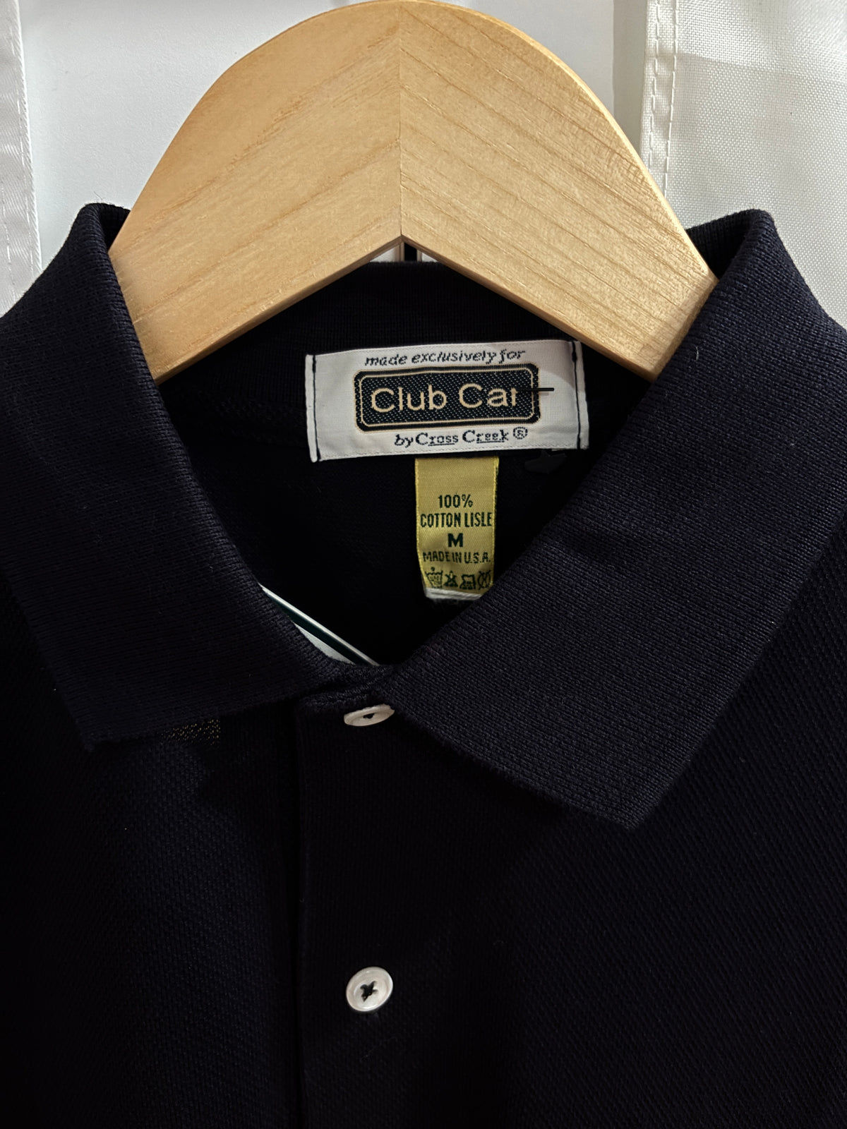 1990s Vintage Club Car Golf Carts Logo Polo Black