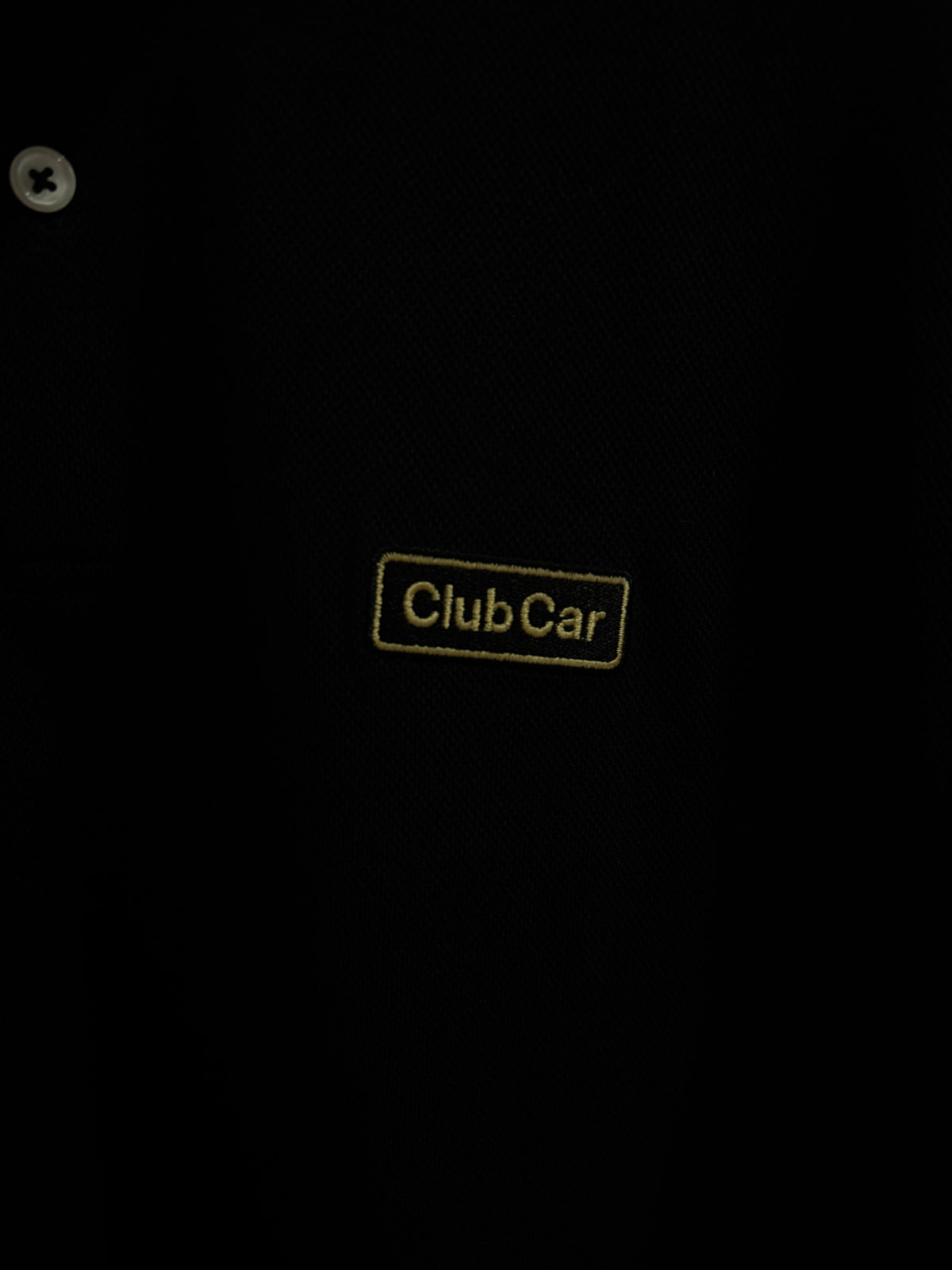 1990s Vintage Club Car Golf Carts Logo Polo Black