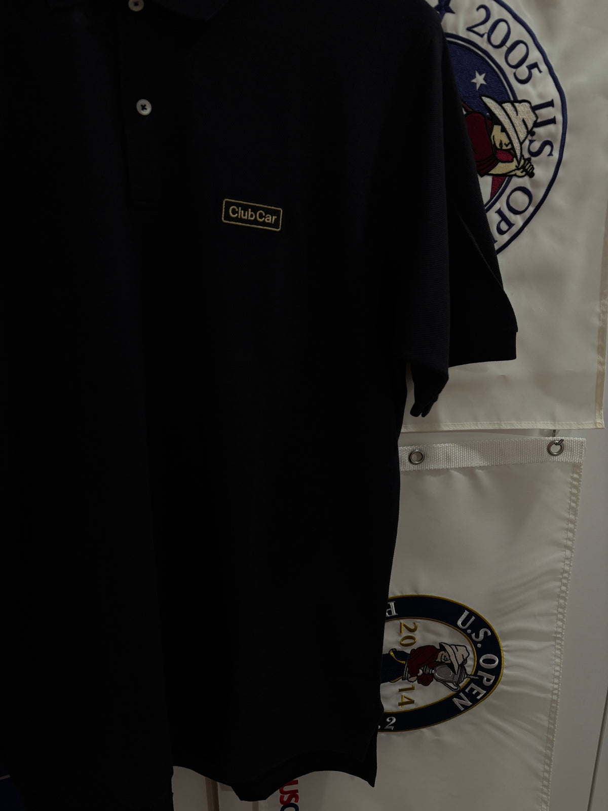 1990s Vintage Club Car Golf Carts Logo Polo Black