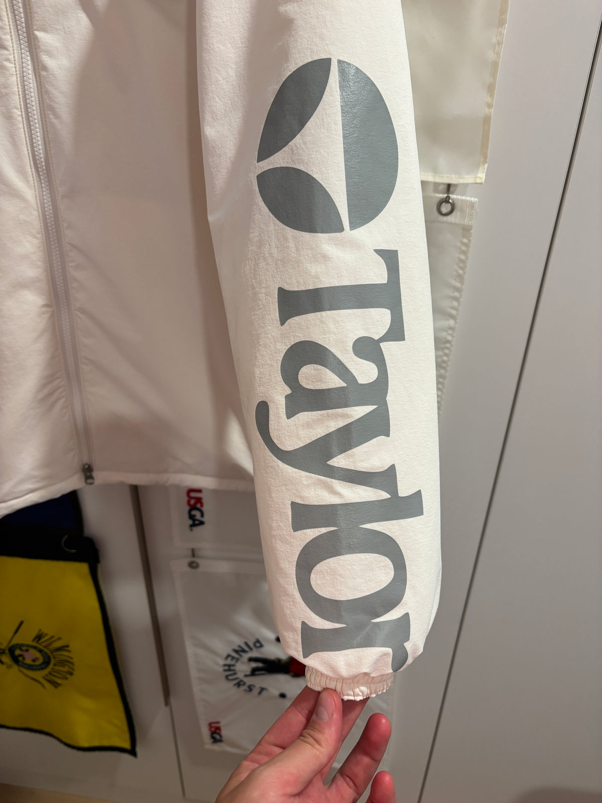 2020s TaylorMade Retro Classic Logo Puffer Jacket White