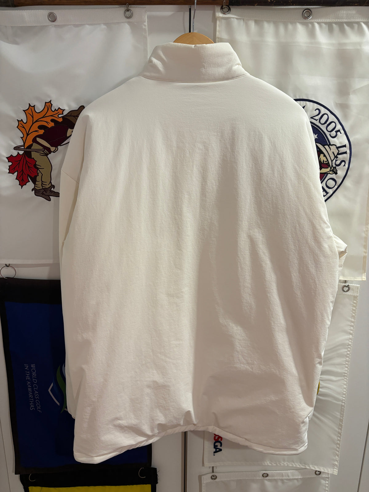 2020s TaylorMade Retro Classic Logo Puffer Jacket White