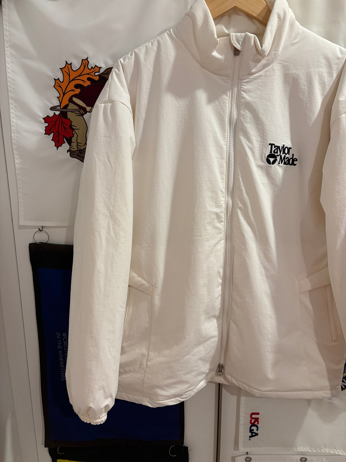 2020s TaylorMade Retro Classic Logo Puffer Jacket White