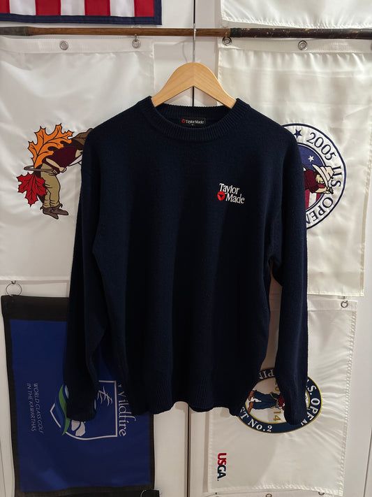 Vintage TaylorMade Classic Logo Wool Sweater Navy