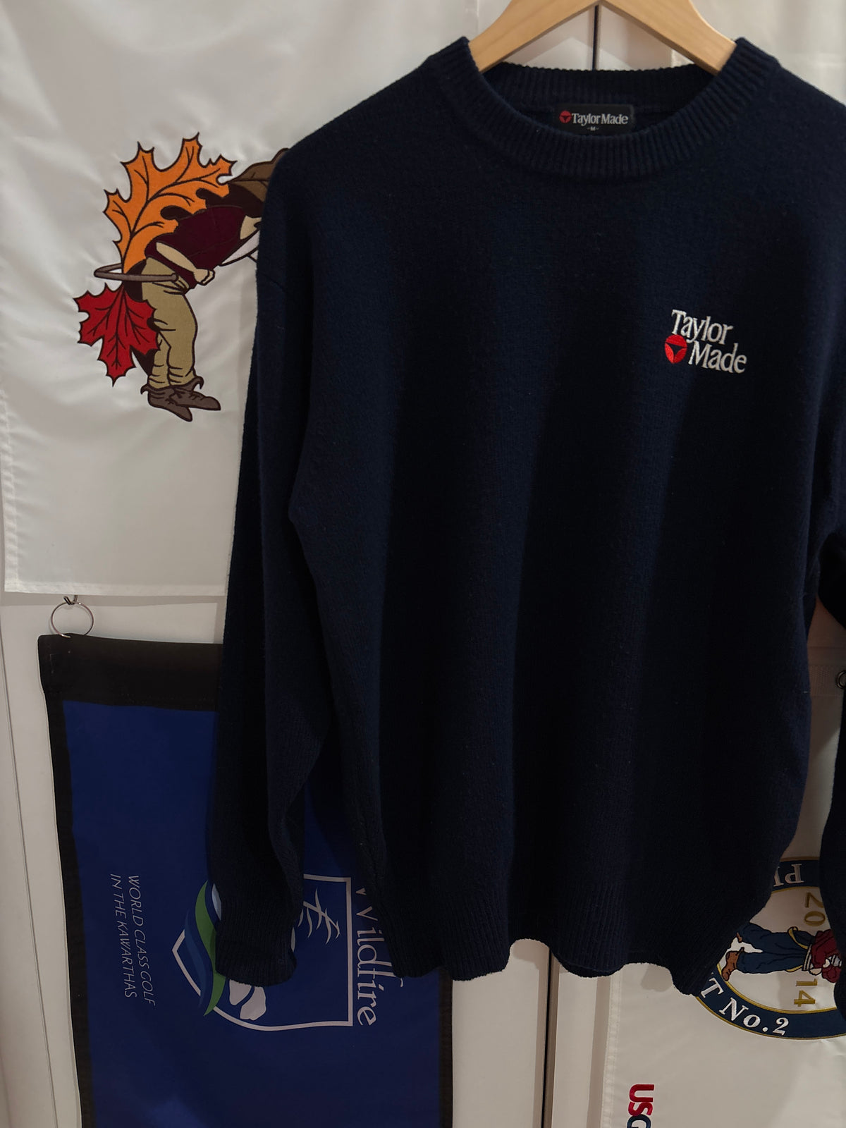 Vintage TaylorMade Classic Logo Wool Sweater Navy