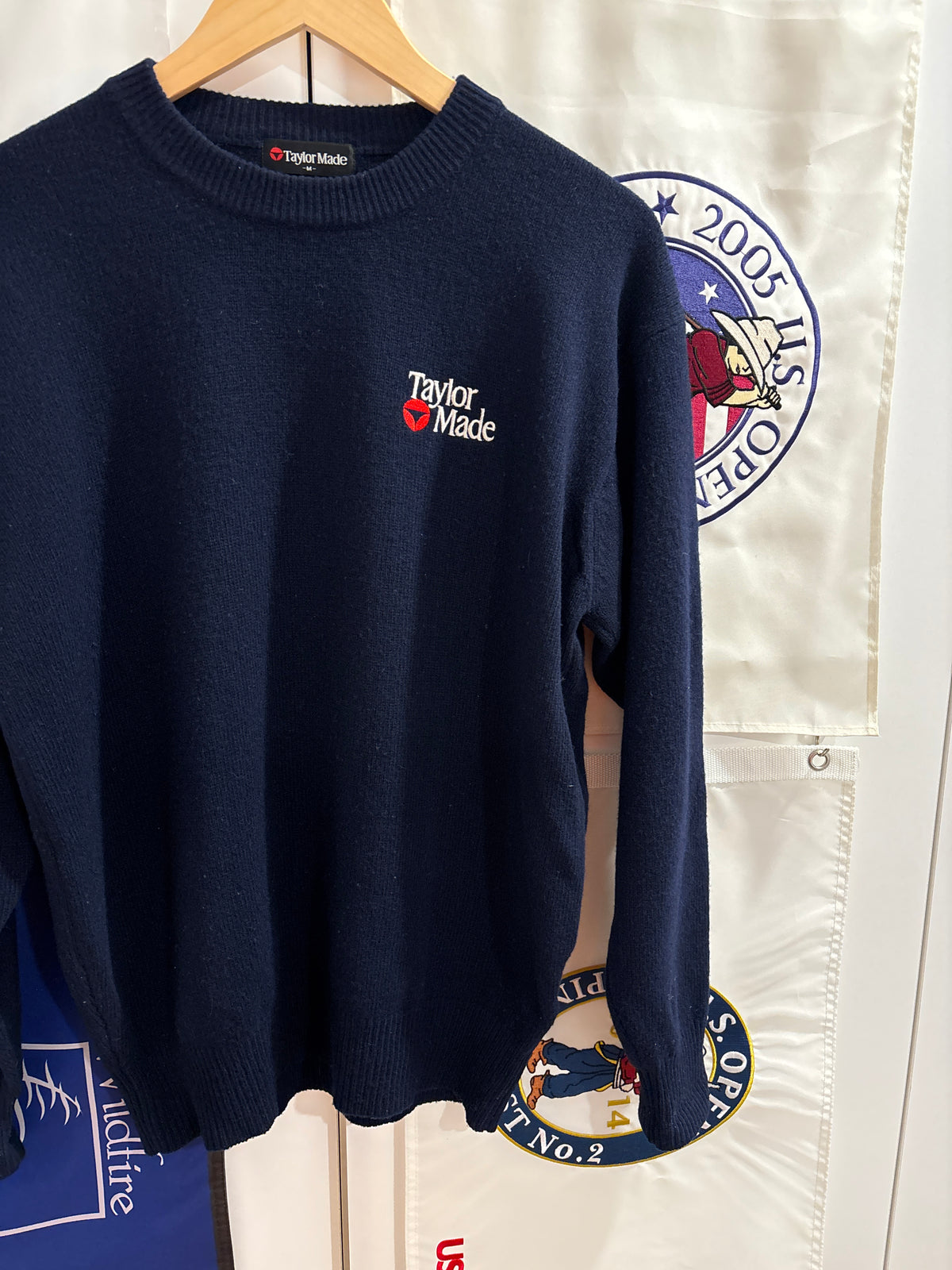 Vintage TaylorMade Classic Logo Wool Sweater Navy