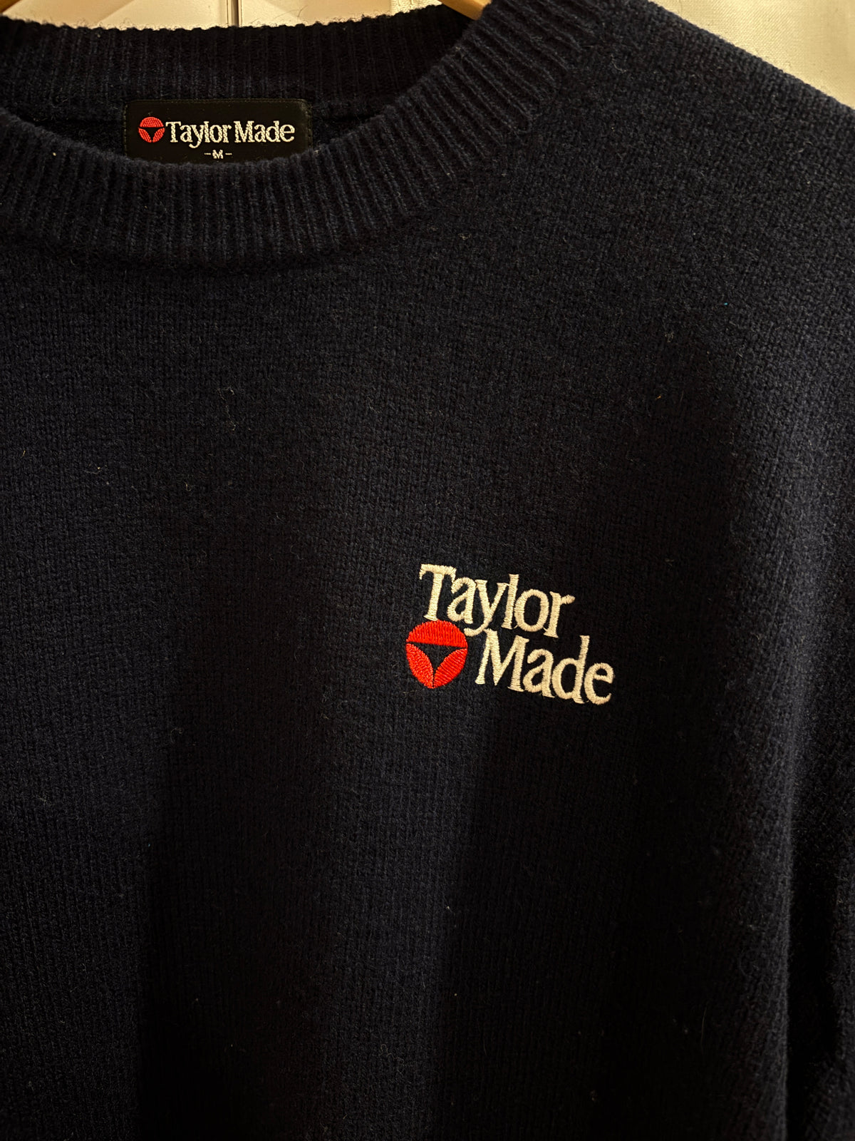 Vintage TaylorMade Classic Logo Wool Sweater Navy