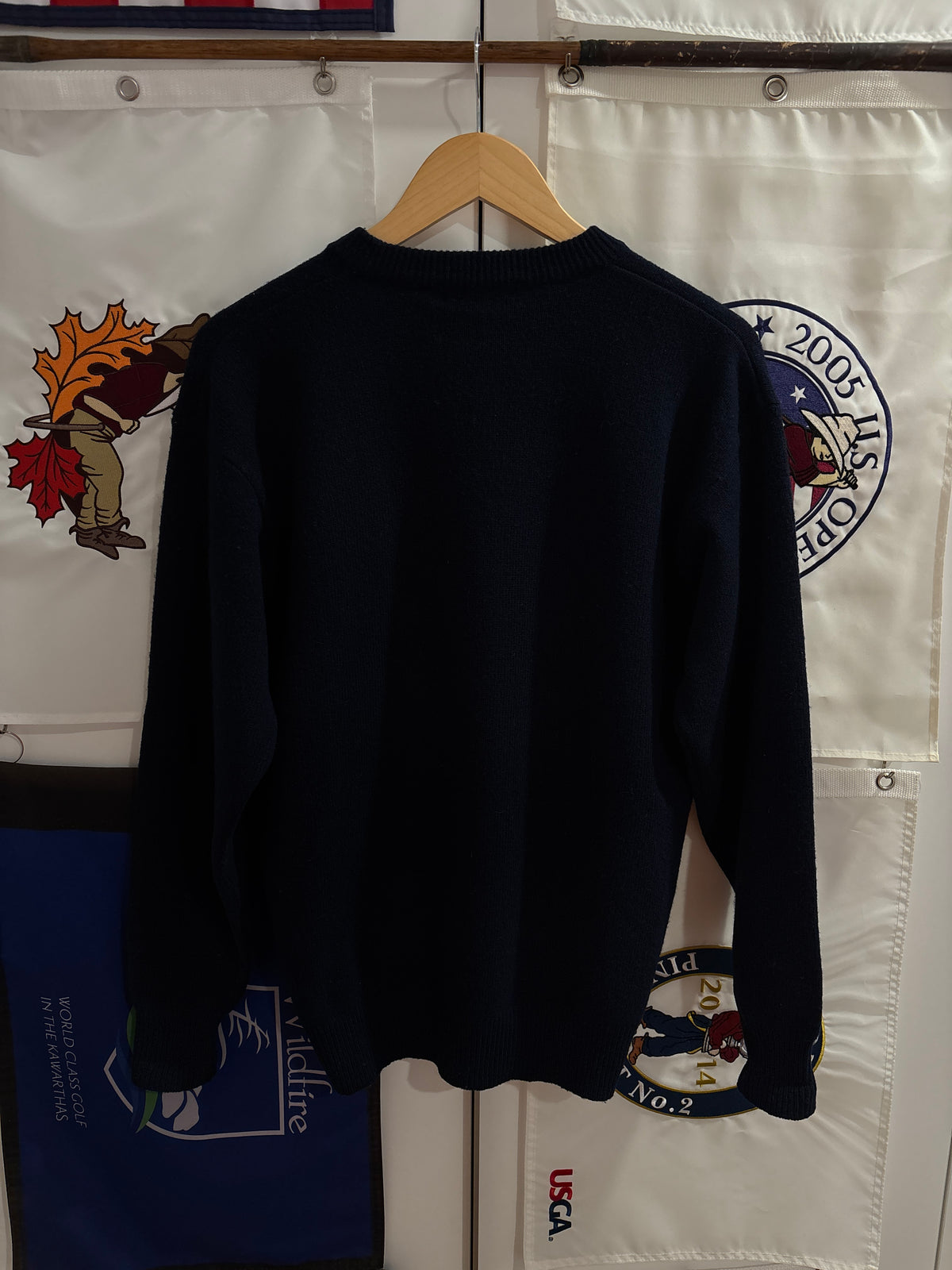 Vintage TaylorMade Classic Logo Wool Sweater Navy