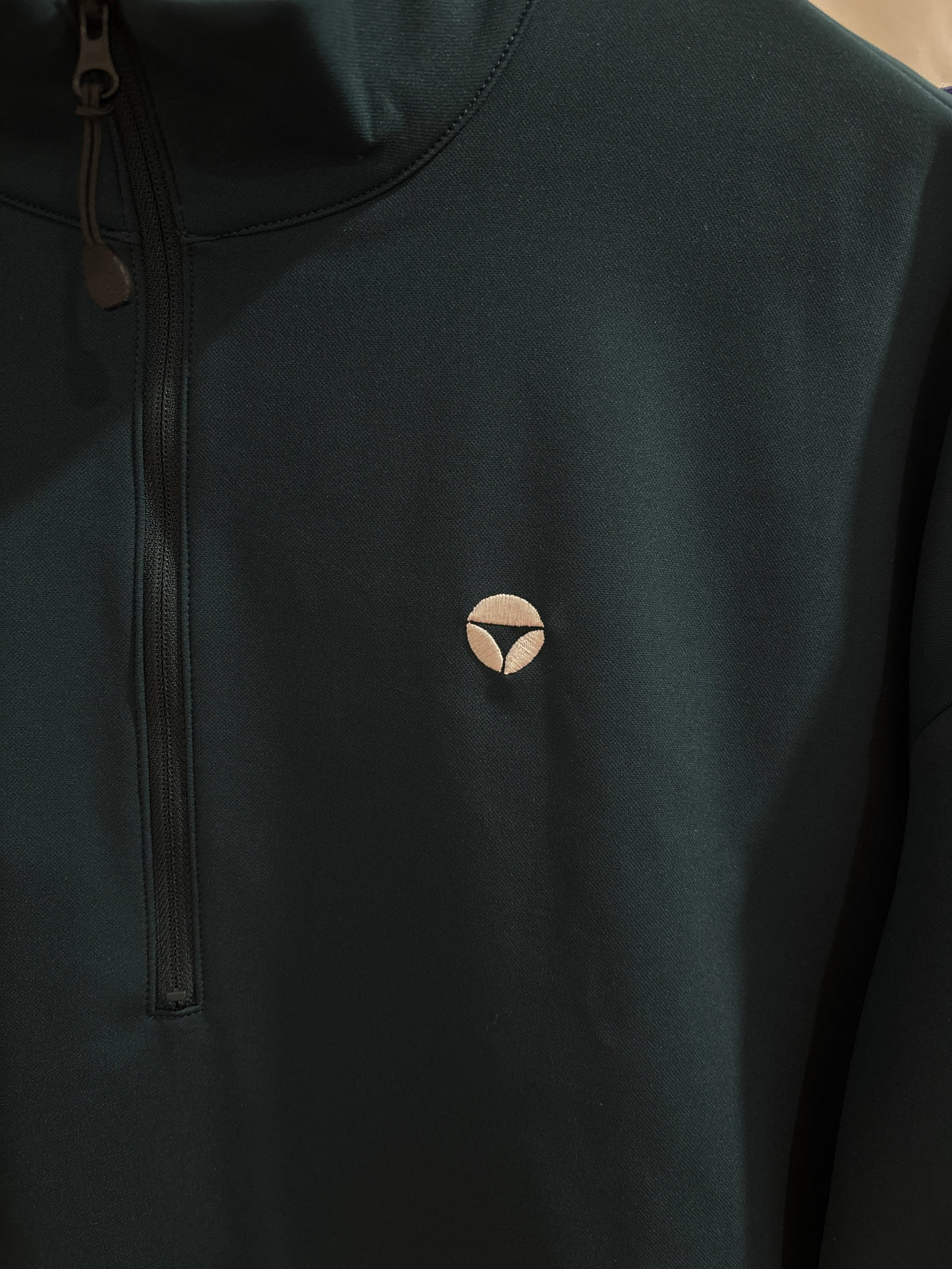 2020s TaylorMade Retro Classic Logo Quarter Zip Dark Green