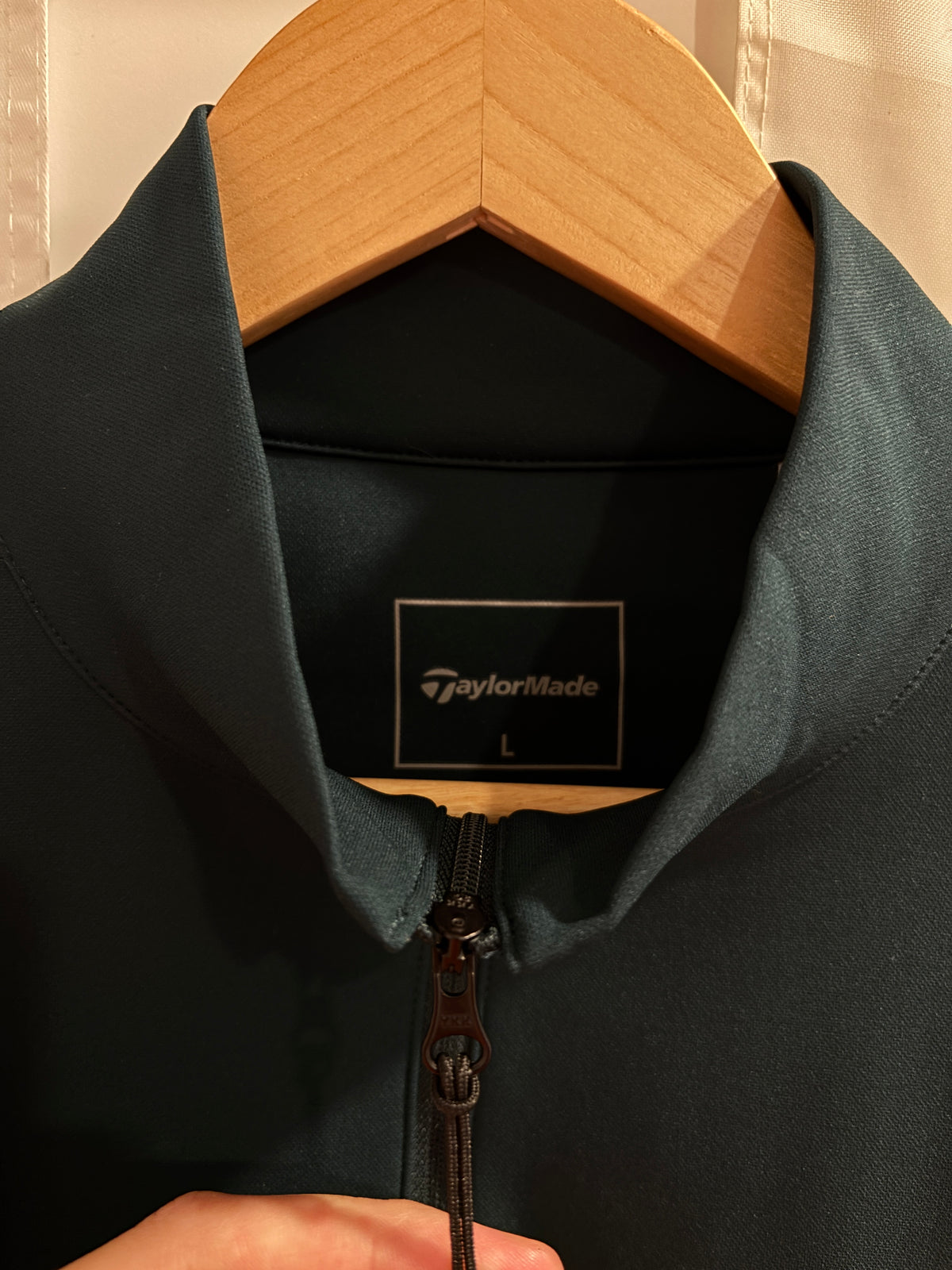 2020s TaylorMade Retro Classic Logo Quarter Zip Dark Green
