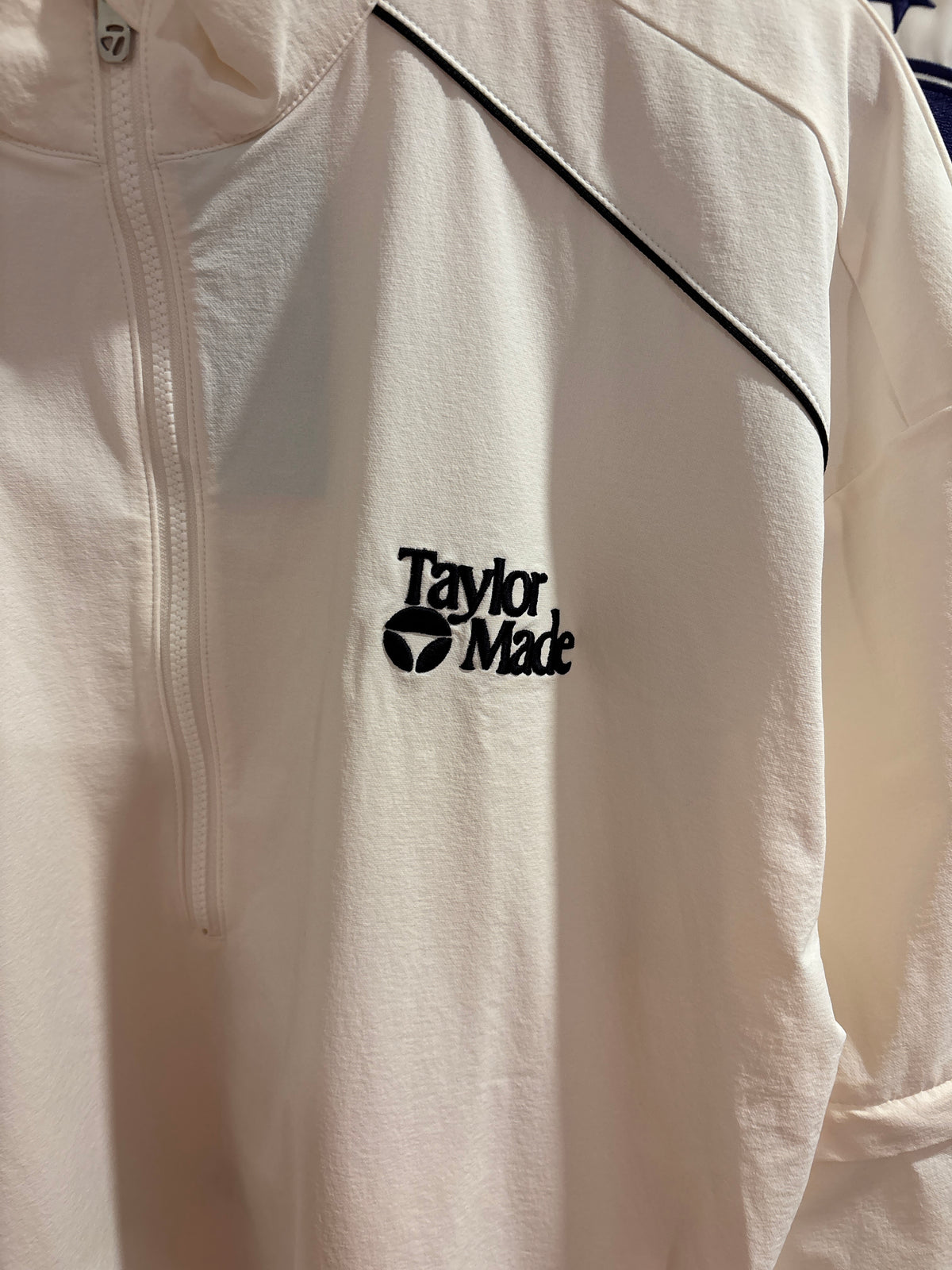 2020s TaylorMade Retro Classic Logo Half Zip Windbreaker Jacket White