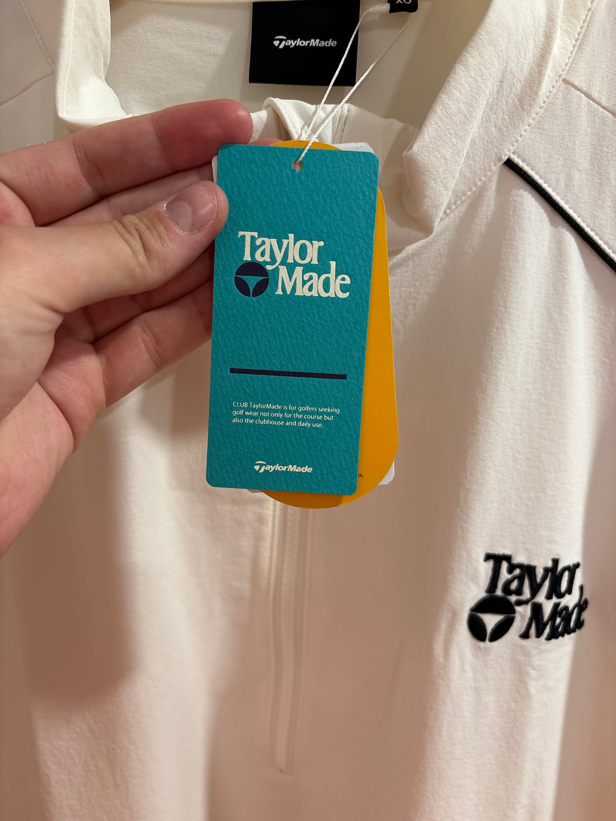 2020s TaylorMade Retro Classic Logo Half Zip Windbreaker Jacket White