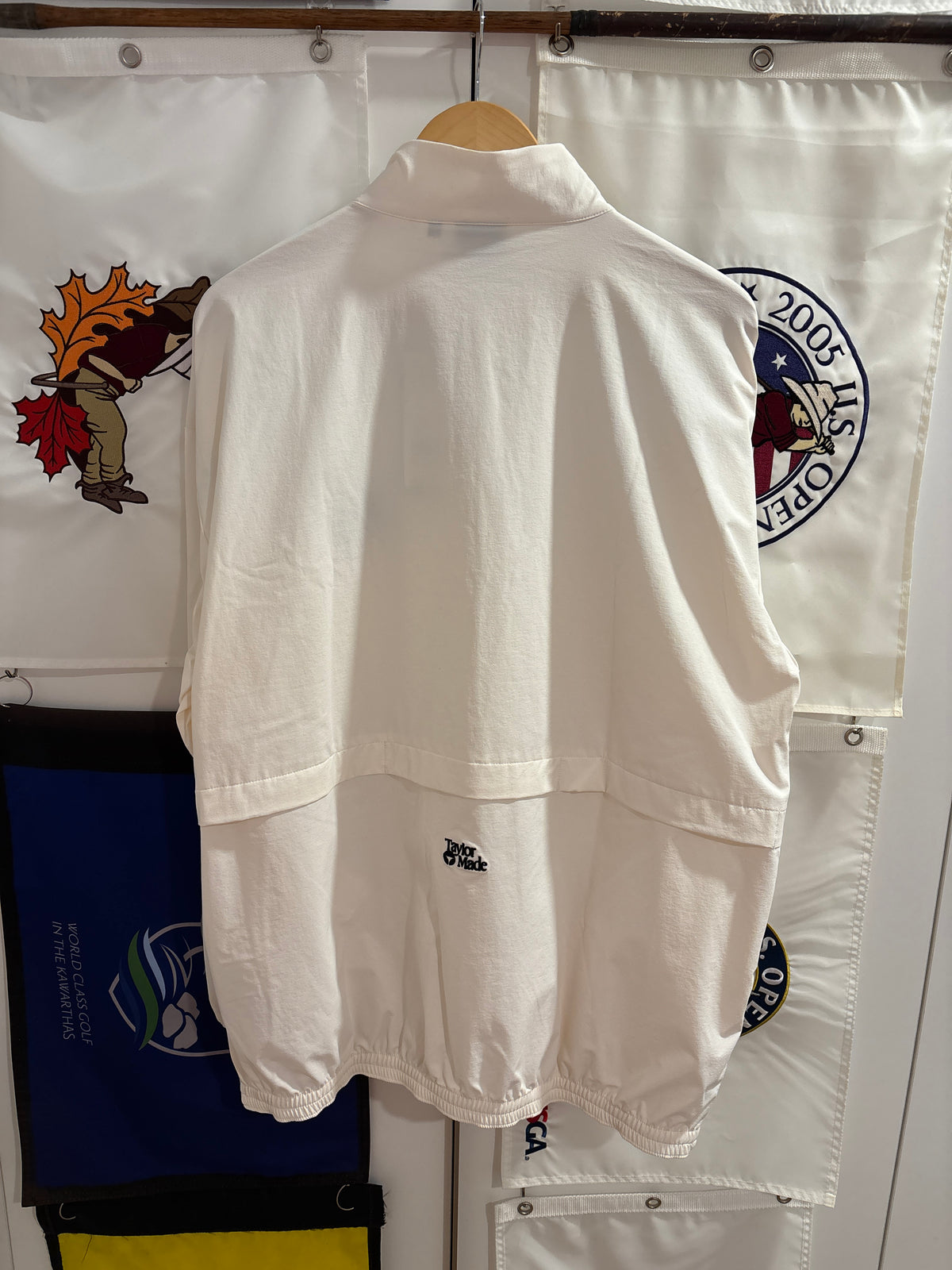 2020s TaylorMade Retro Classic Logo Half Zip Windbreaker Jacket White