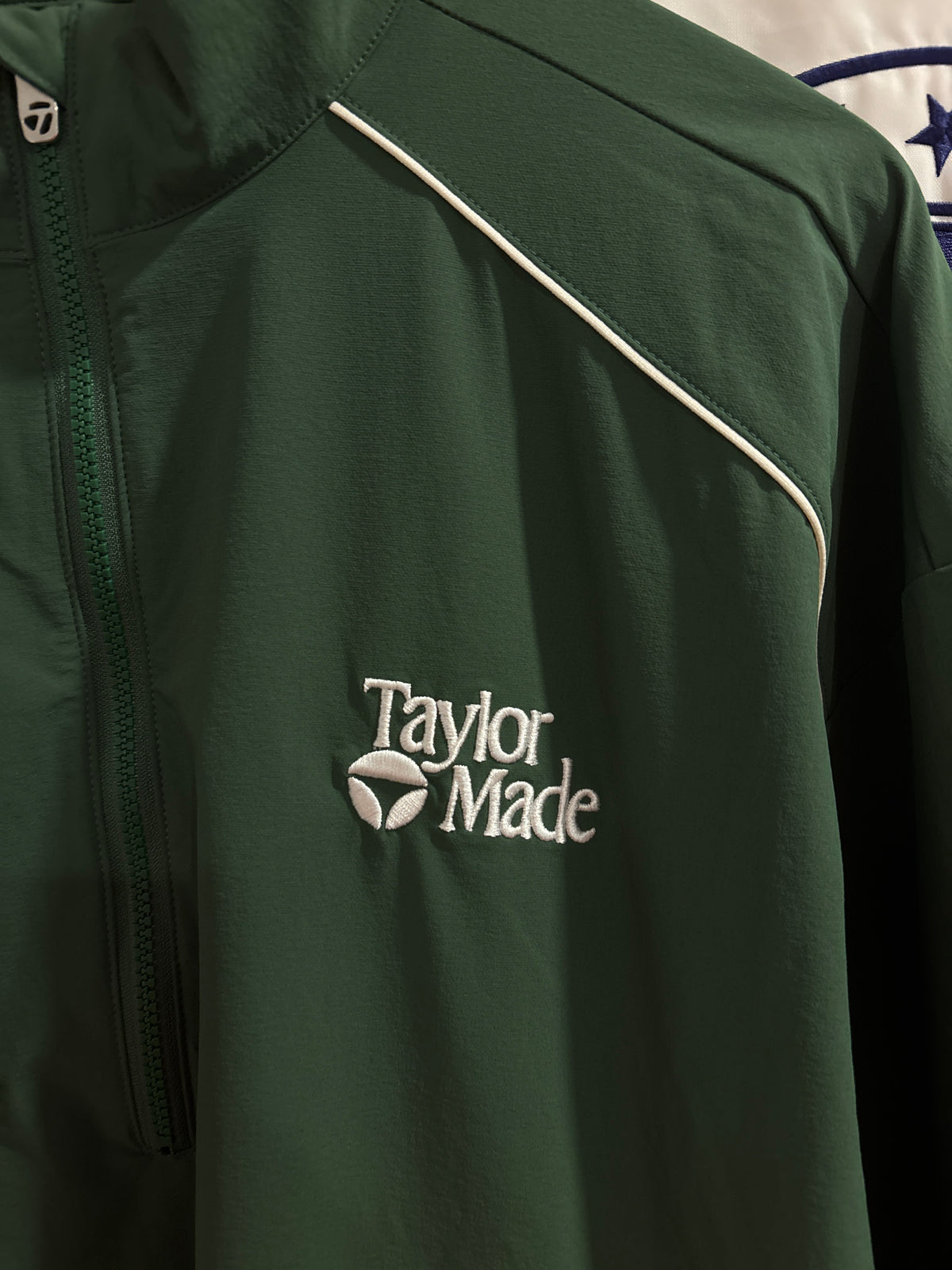 2020s TaylorMade Retro Classic Logo Half Zip Windbreaker Green