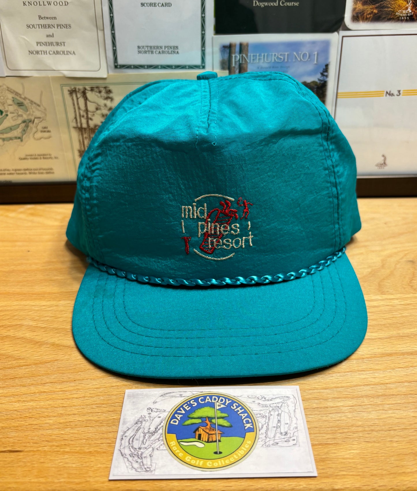 1990s Vintage Mid Pines Golf Club Derby Hat