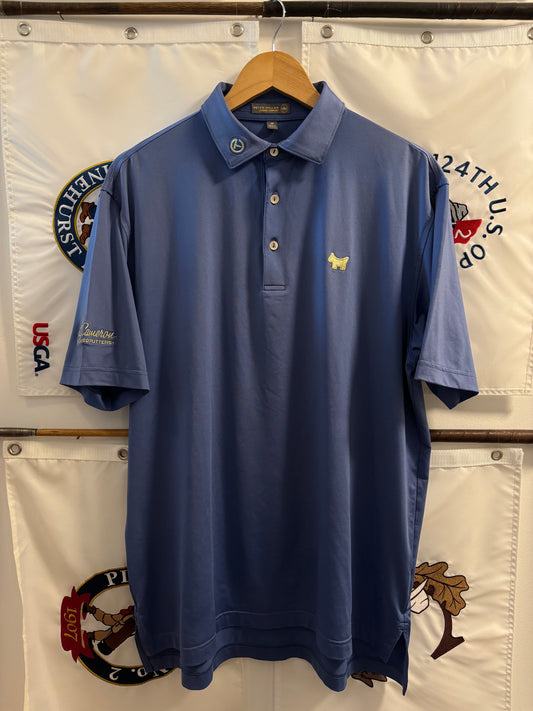 2010s Scotty Cameron Peter Millar Scotty Dog Polo Shirt Blue/Yellow