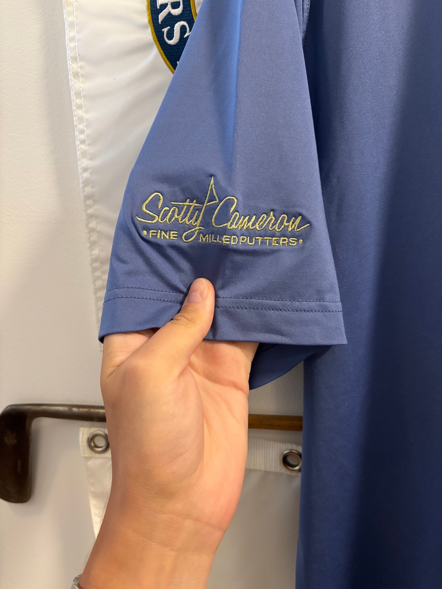 2010s Scotty Cameron Peter Millar Scotty Dog Polo Shirt Blue/Yellow