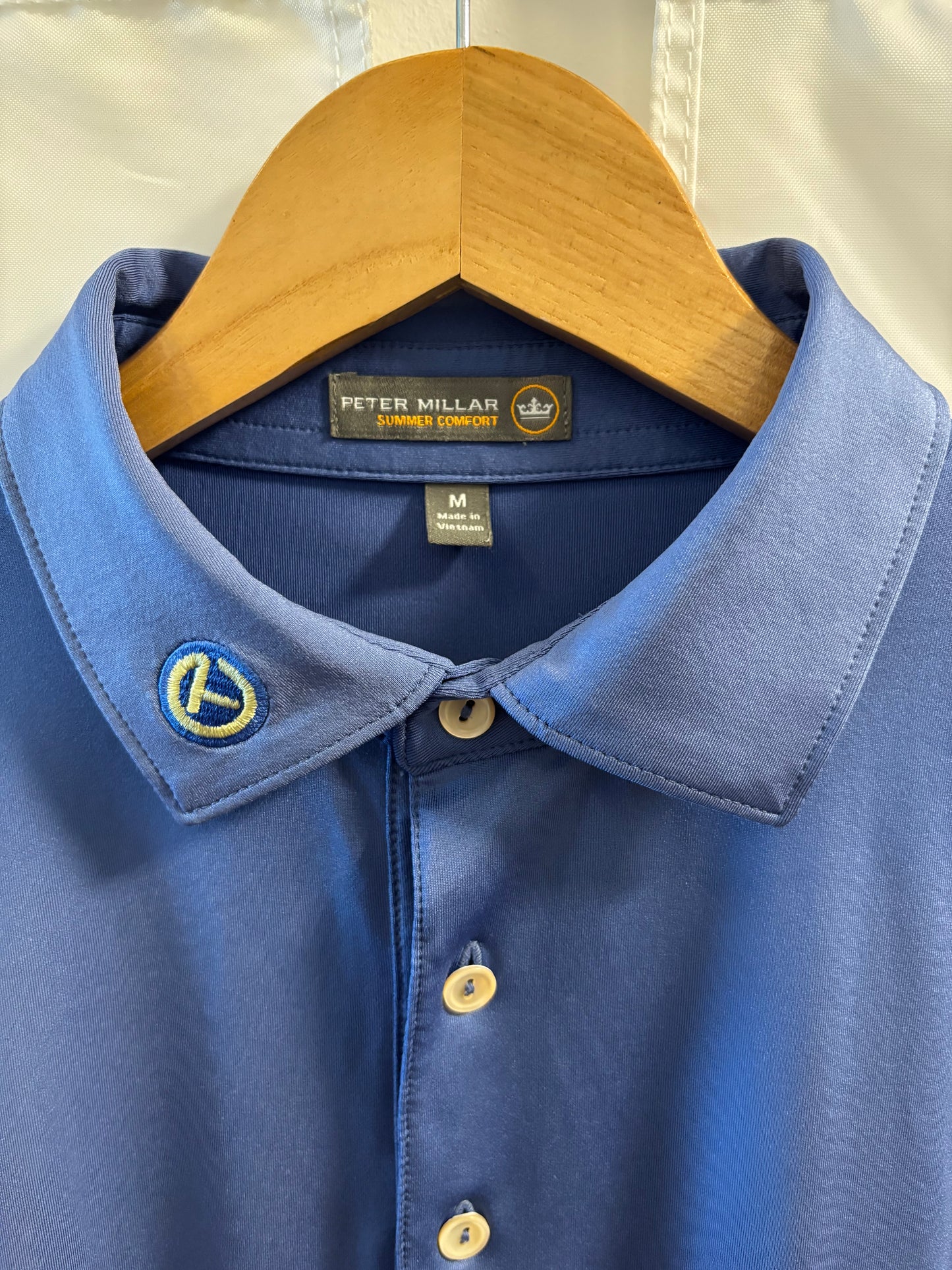 2010s Scotty Cameron Peter Millar Scotty Dog Polo Shirt Blue/Yellow