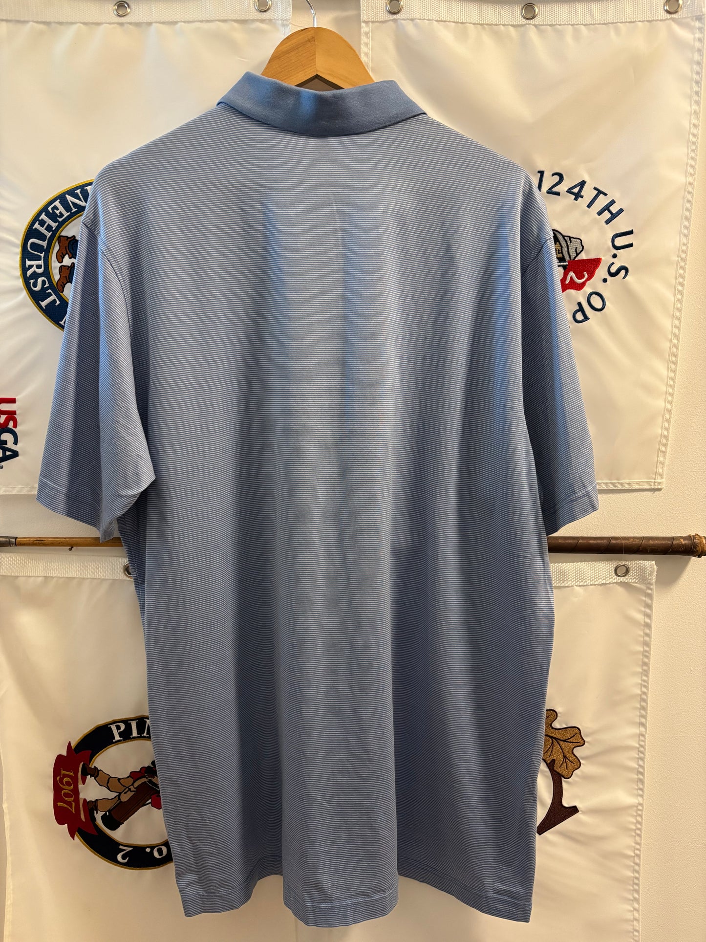 2000s Scotty Cameron Peter Millar Scotty Dog Polo Shirt Blue Stripes