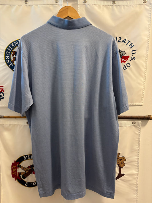 2000s Scotty Cameron Peter Millar Scotty Dog Polo Shirt Blue Stripes