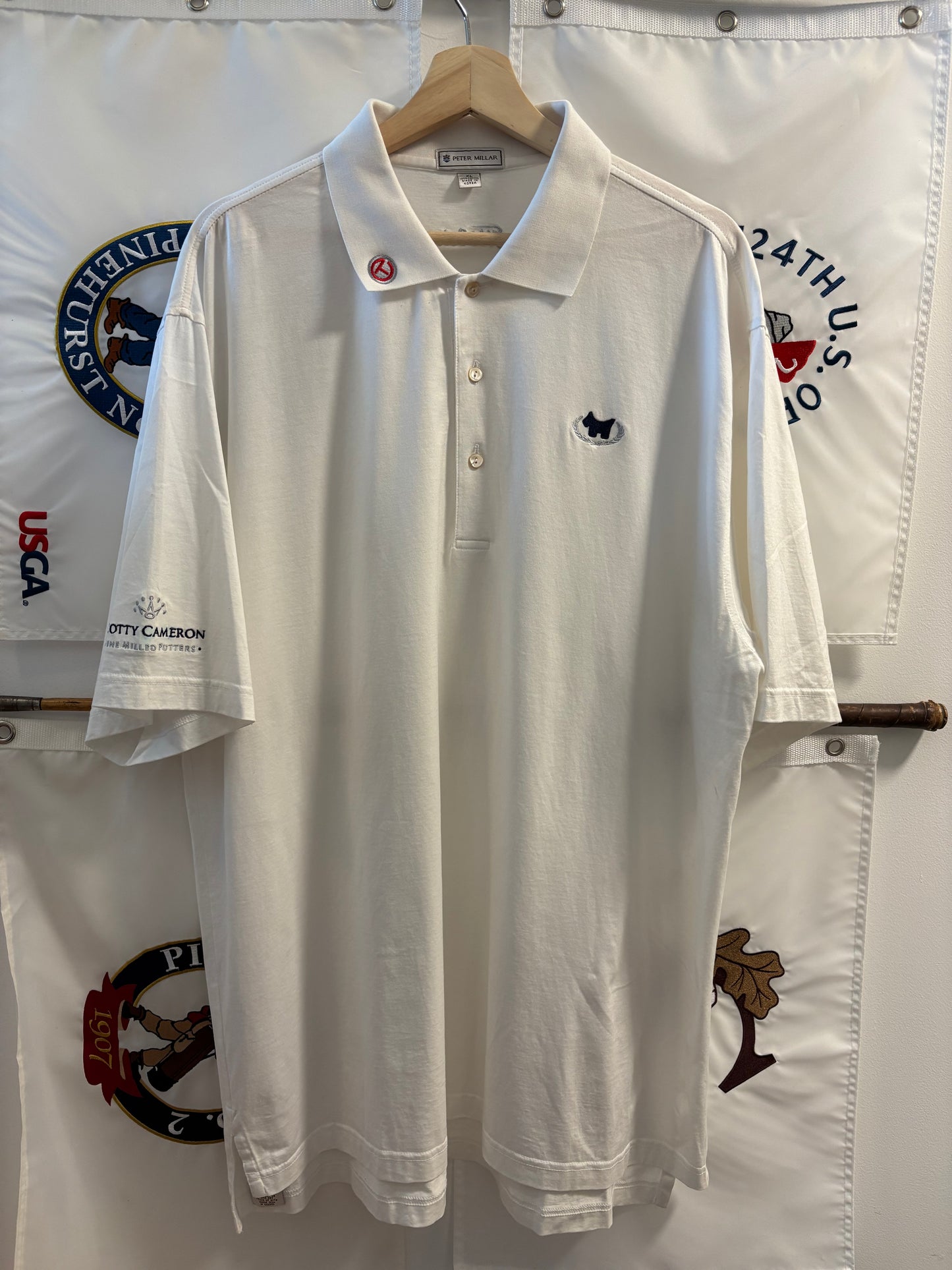 2000s Scotty Cameron Peter Millar Scotty Dog Crest Polo Shirt