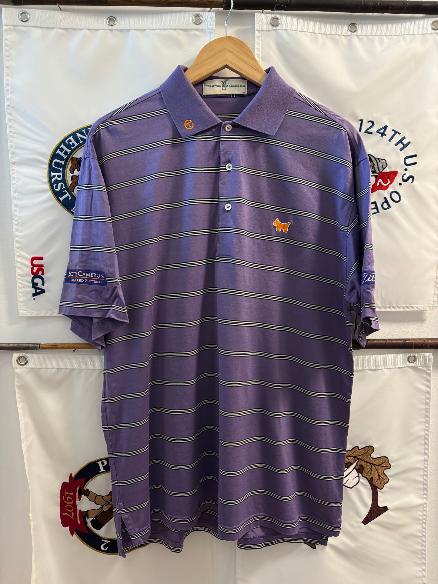 2000s Scotty Cameron Fairway & Green Striped Polo Shirt