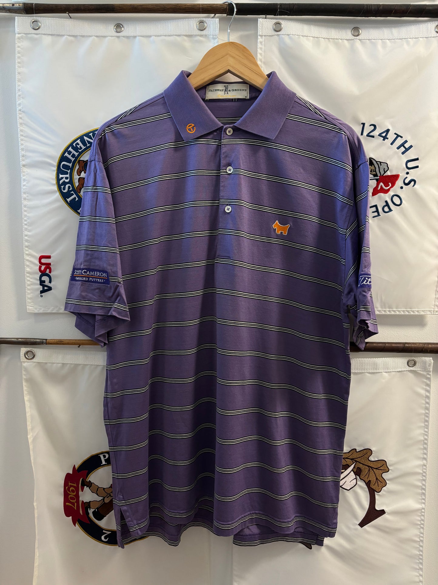 2000s Scotty Cameron Fairway & Green Striped Polo Shirt