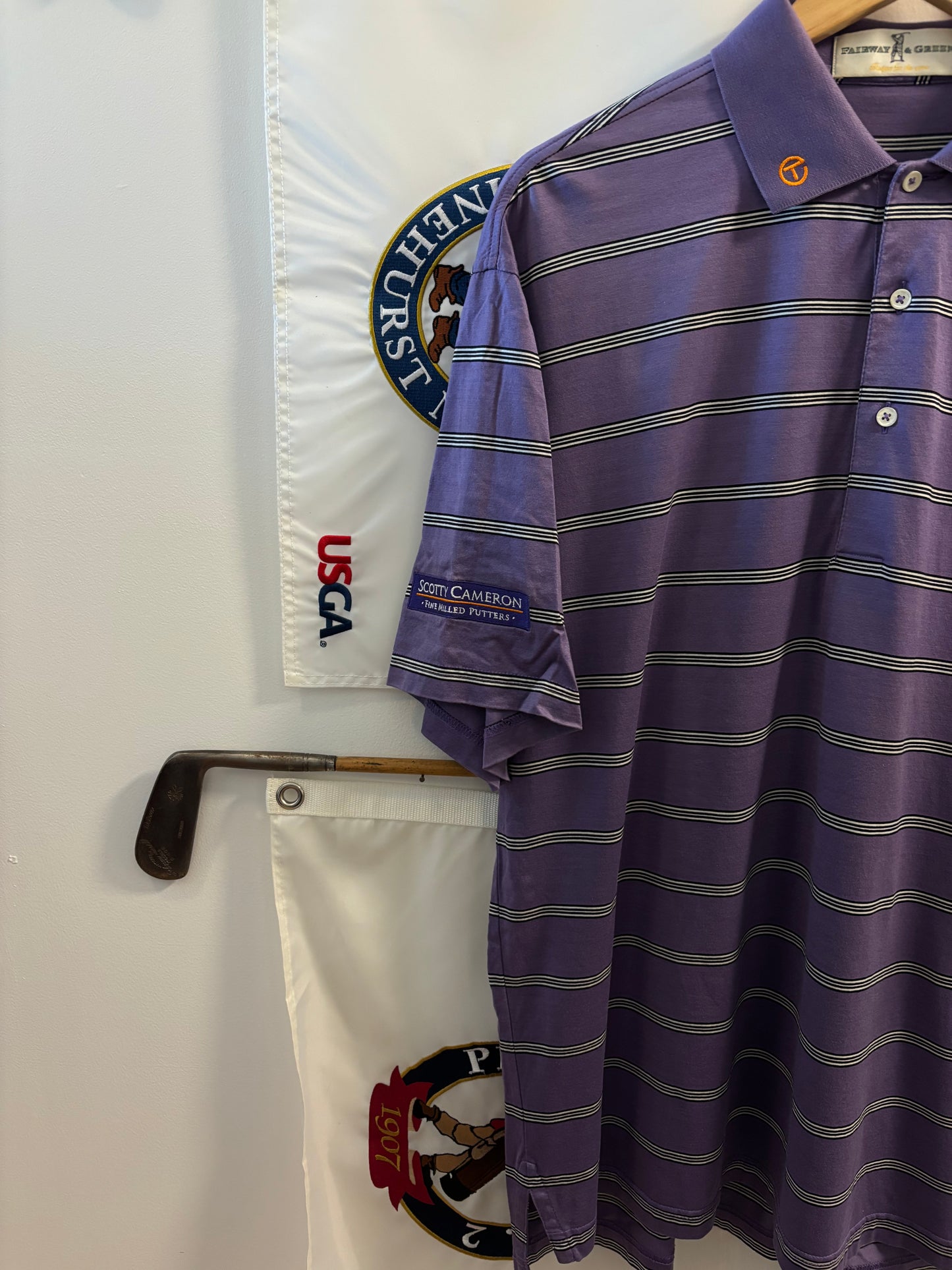 2000s Scotty Cameron Fairway & Green Striped Polo Shirt