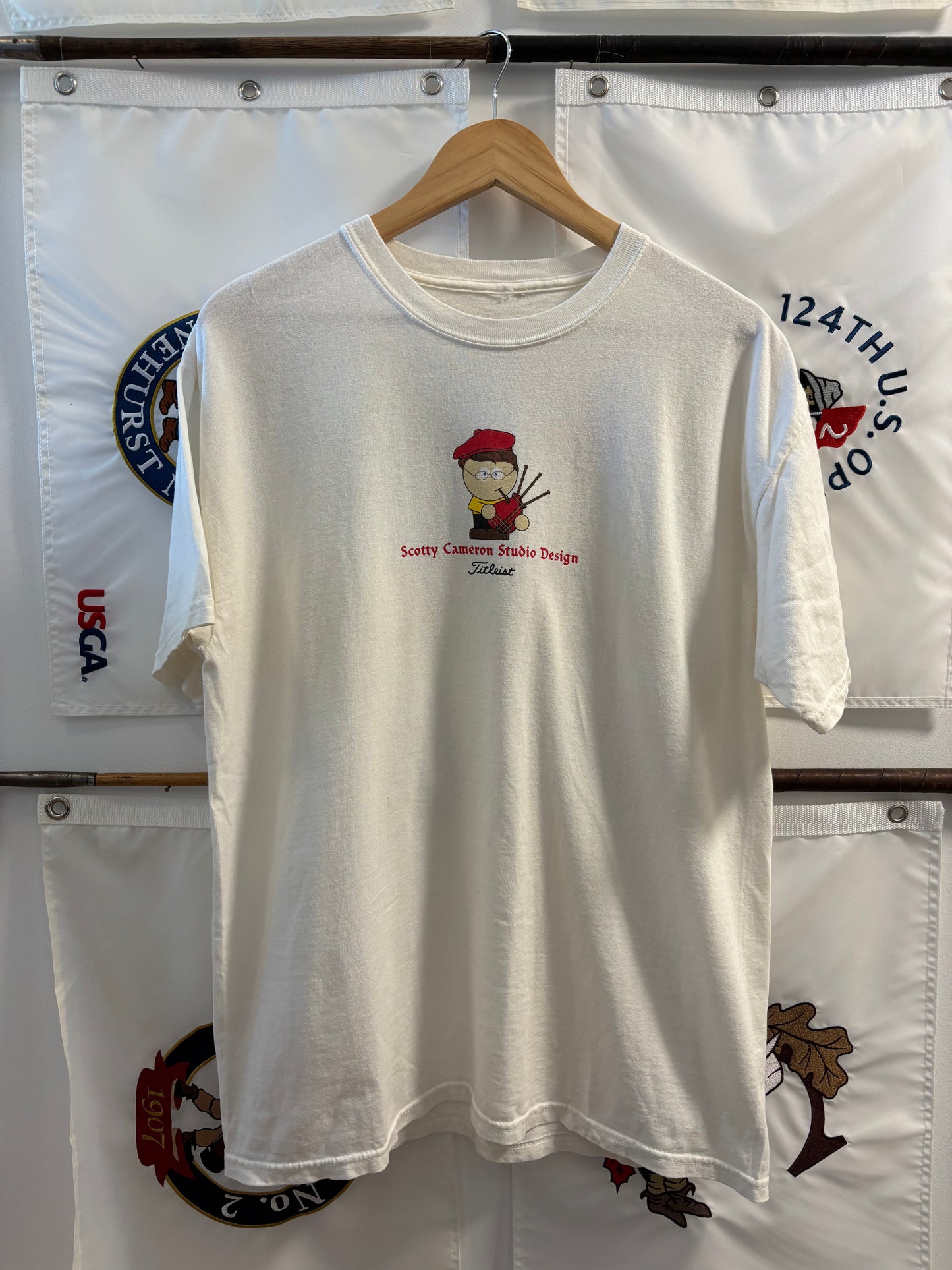 2007 Scotty Cameron British Open Carnoustie Golf/Bag Pipes T Shirt