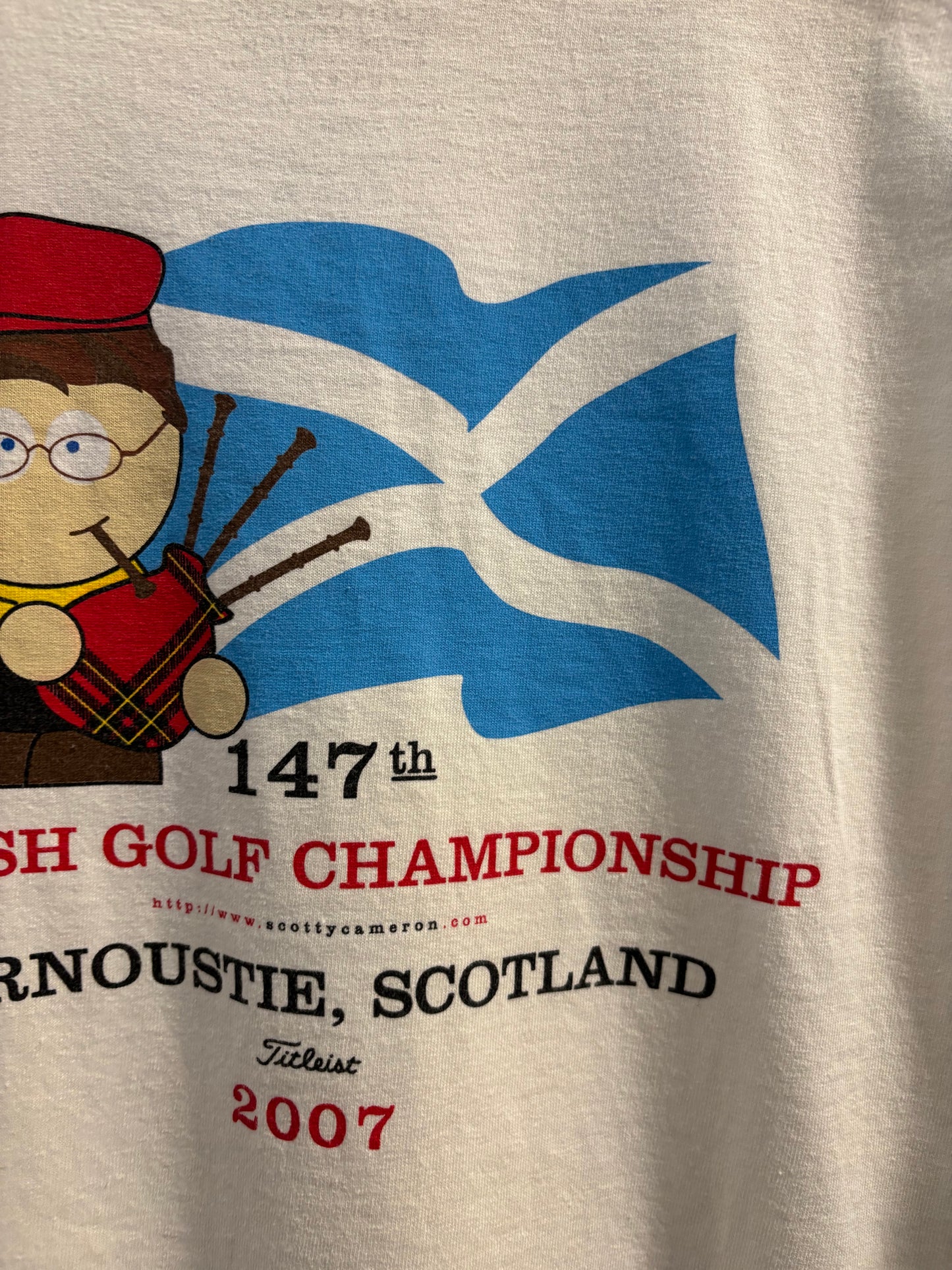 2007 Scotty Cameron British Open Carnoustie Golf/Bag Pipes T Shirt