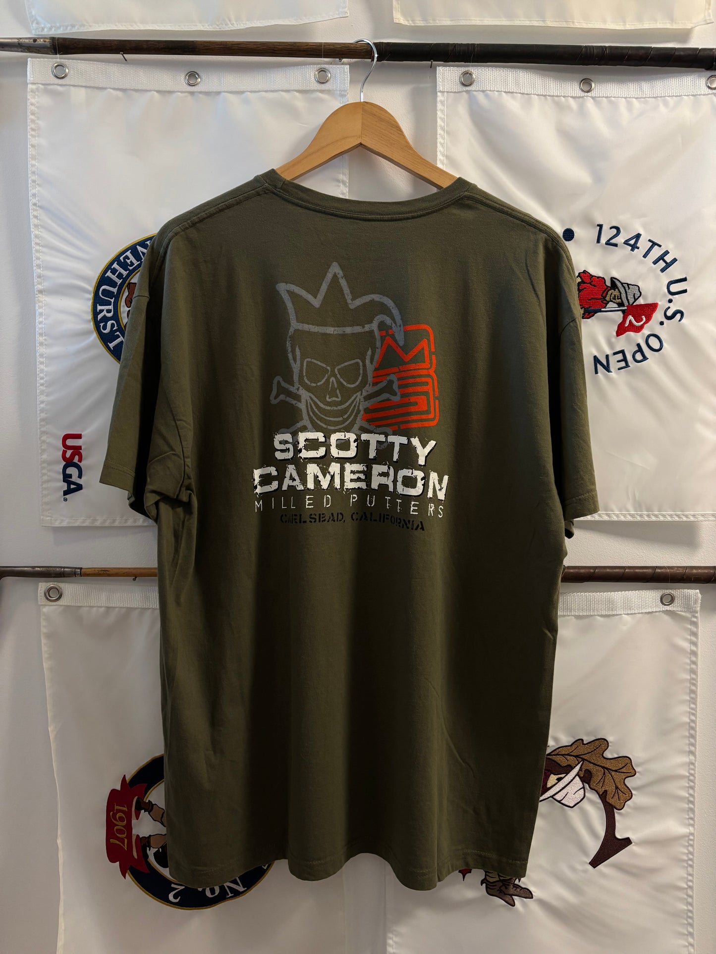2020s Scotty Cameron Jester Skull Logo Olive T Shirt