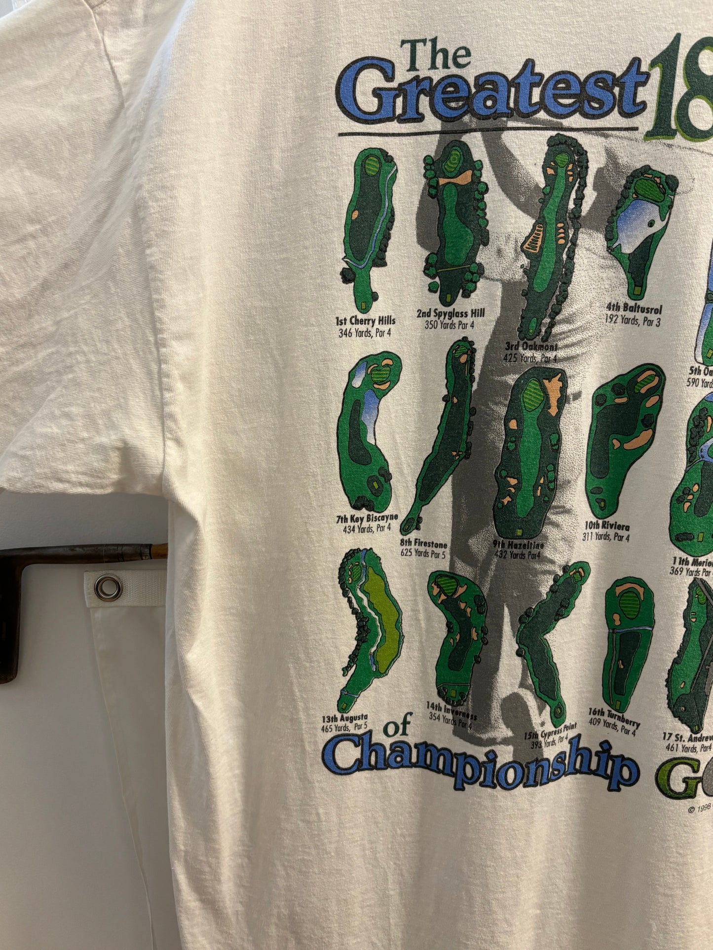 1998 Vintage Greatest 18 Holes of Championship Golf T Shirt