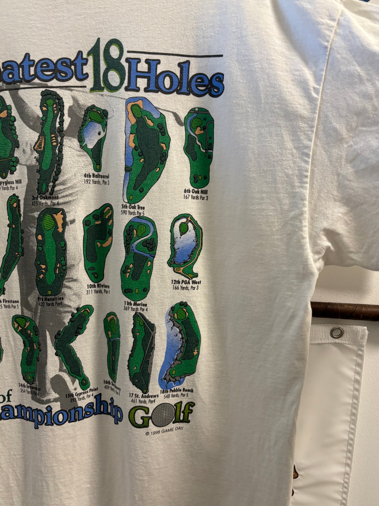 1998 Vintage Greatest 18 Holes of Championship Golf T Shirt