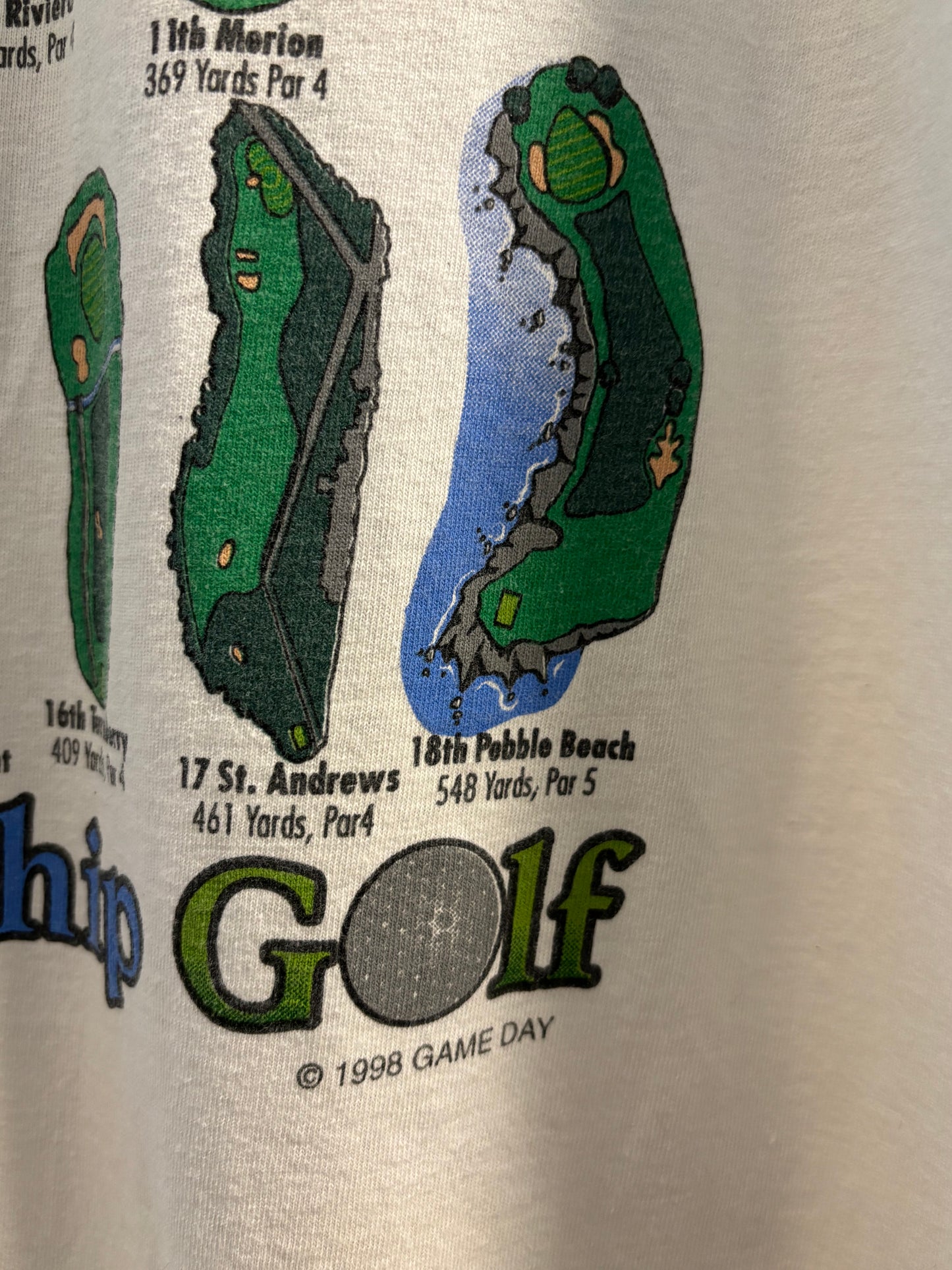 1998 Vintage Greatest 18 Holes of Championship Golf T Shirt