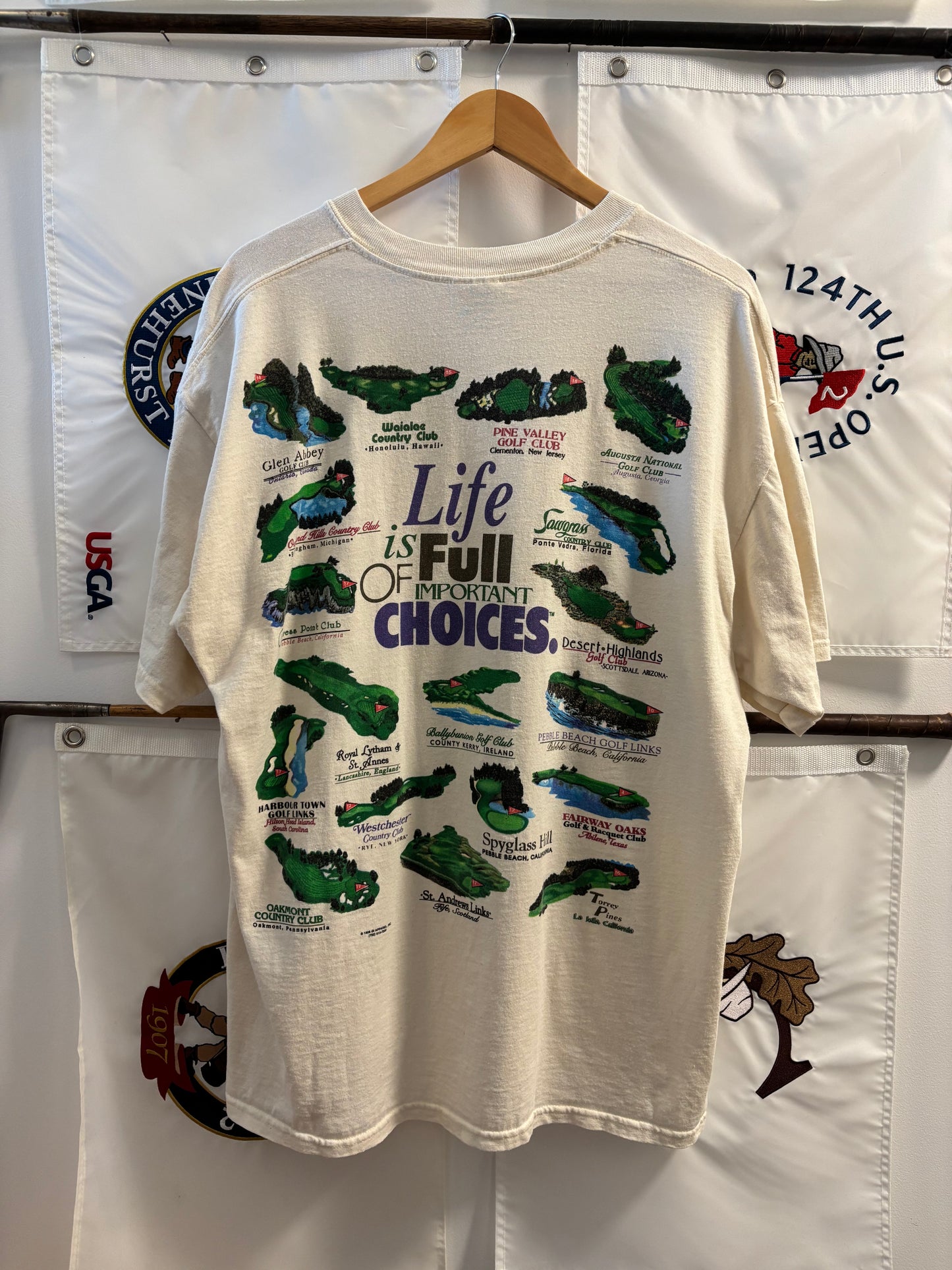 1996 Vintage Life is Full of Important Choices Golf Courses T Shirt