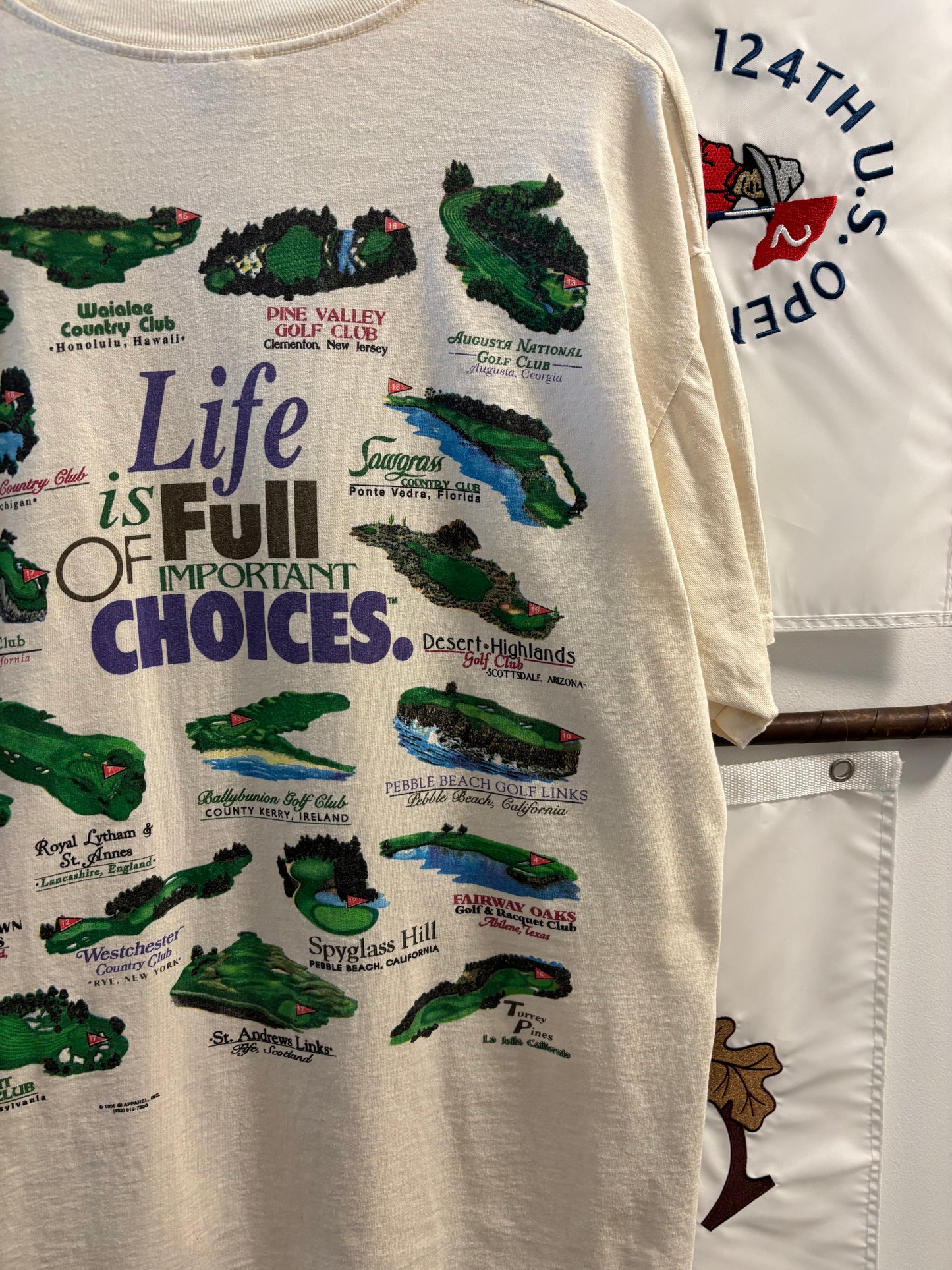 1996 Vintage Life is Full of Important Choices Golf Courses T Shirt