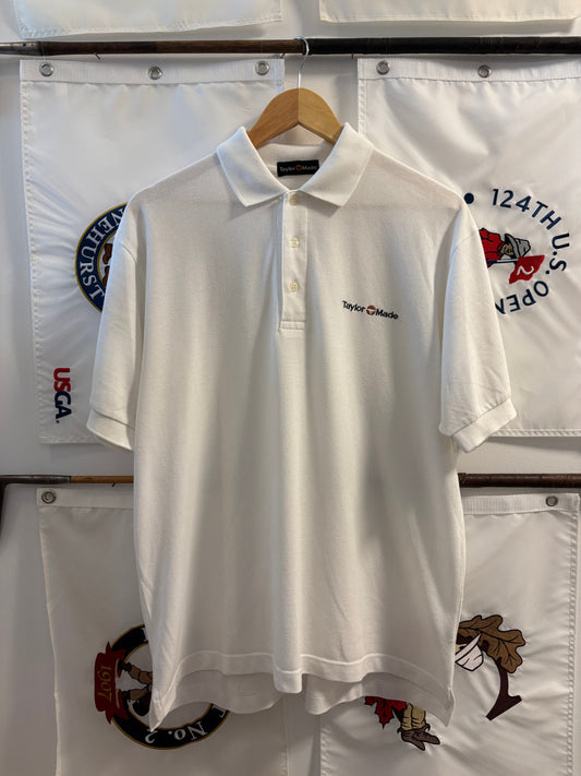 1990s Vintage Taylormade Script Logo Polo White