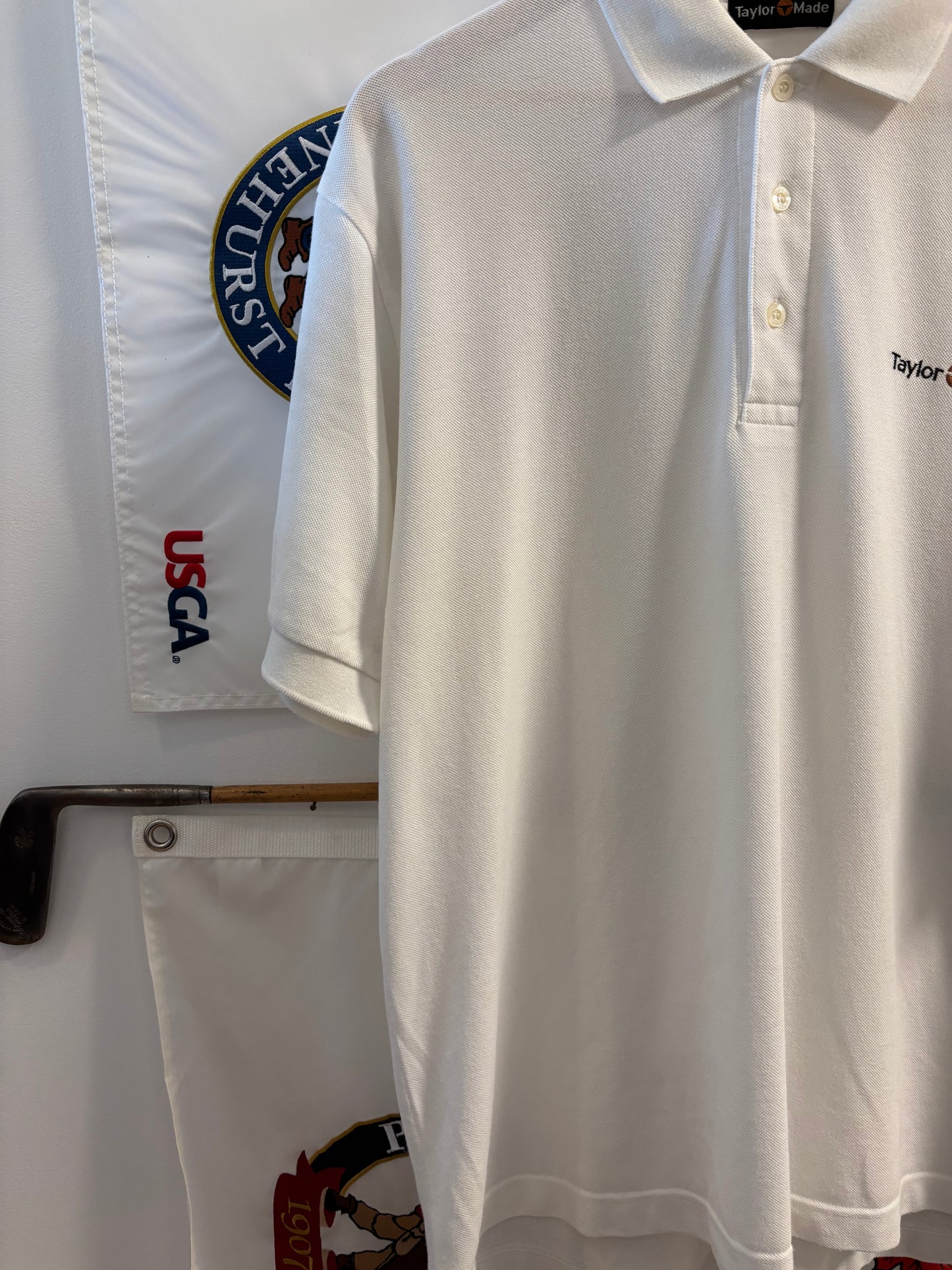 1990s Vintage Taylormade Script Logo Polo White