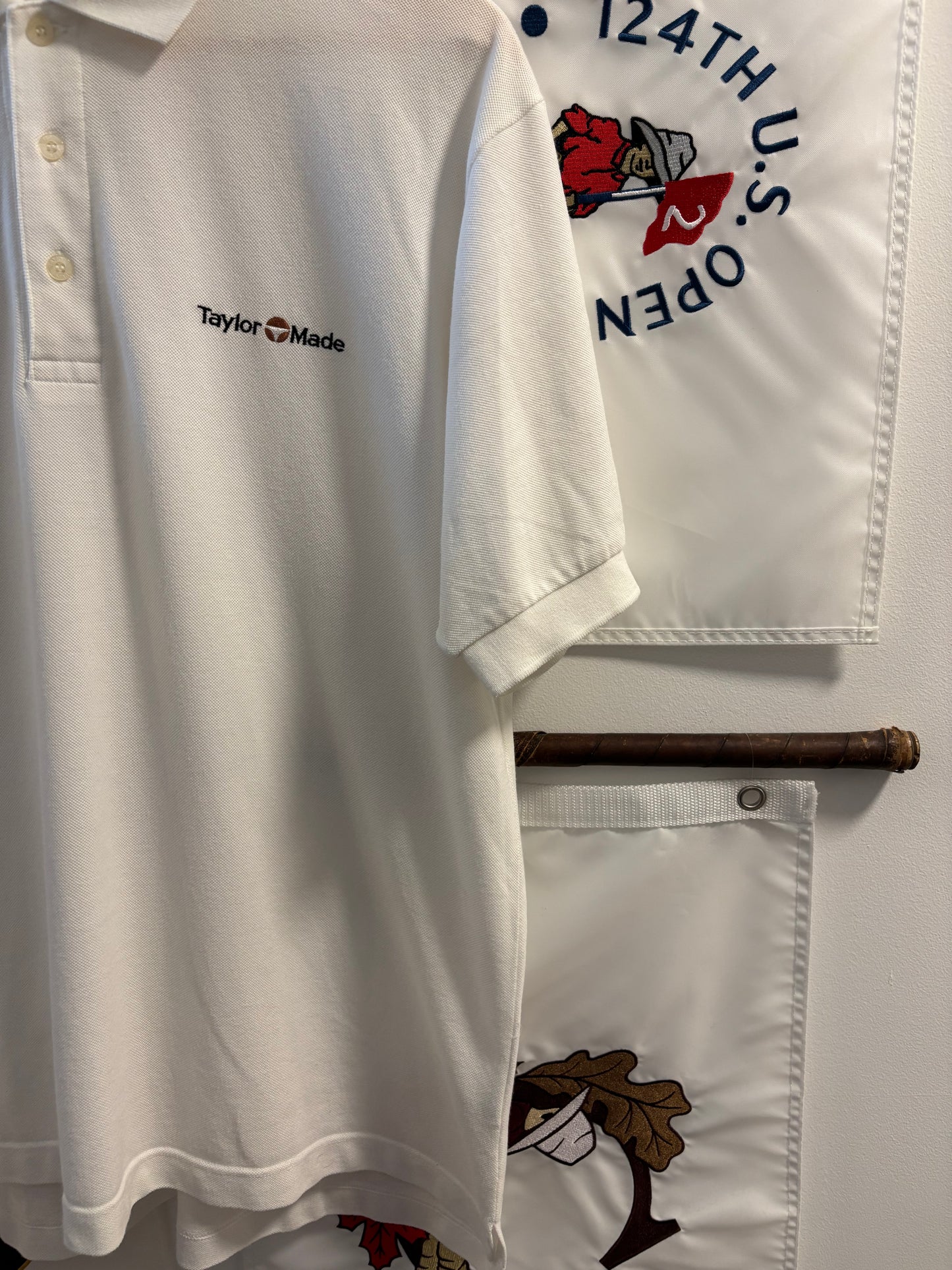 1990s Vintage Taylormade Script Logo Polo White