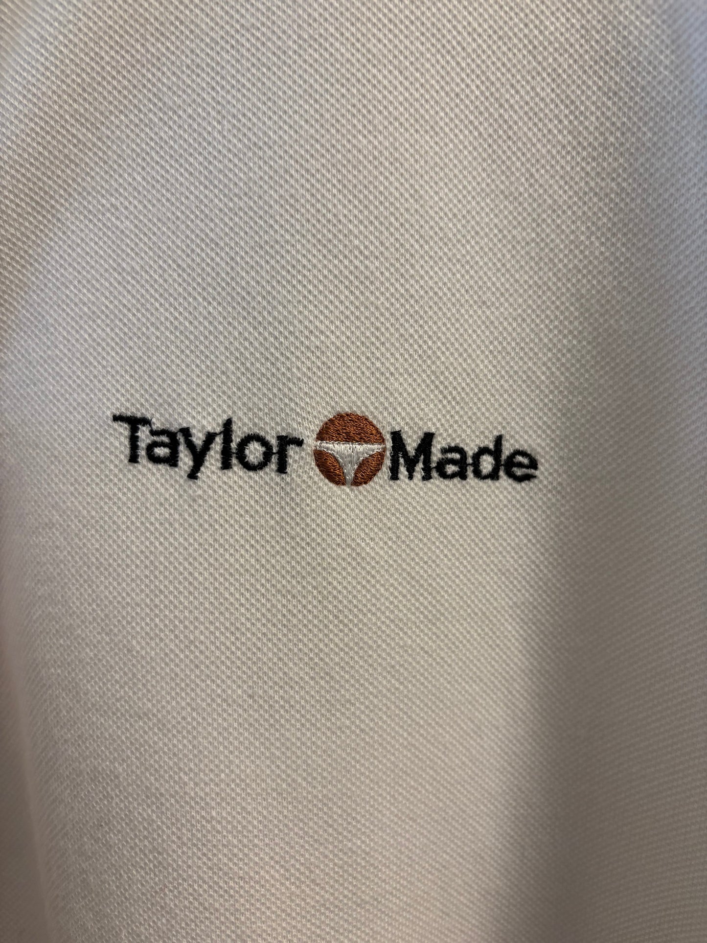 1990s Vintage Taylormade Script Logo Polo White