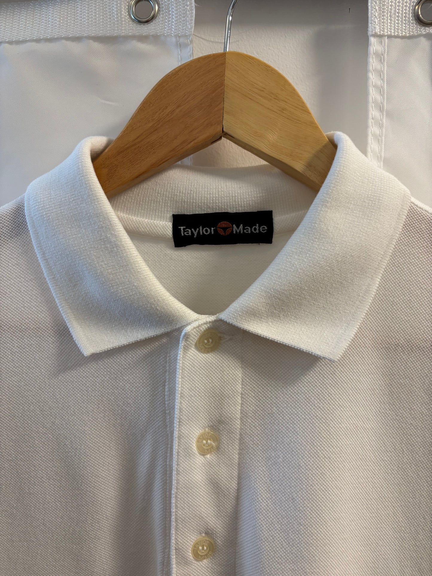 1990s Vintage Taylormade Script Logo Polo White