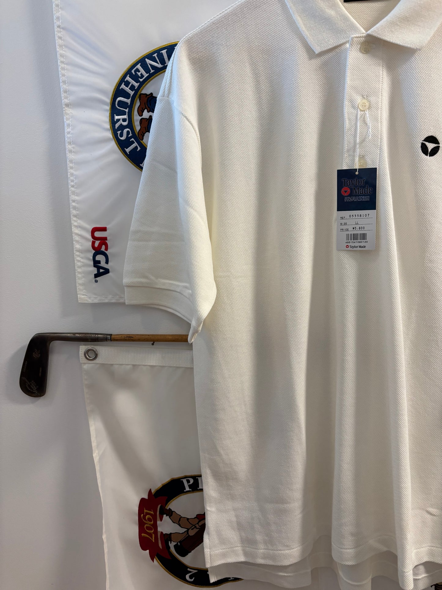 1990s Vintage Taylormade T Logo Polo White