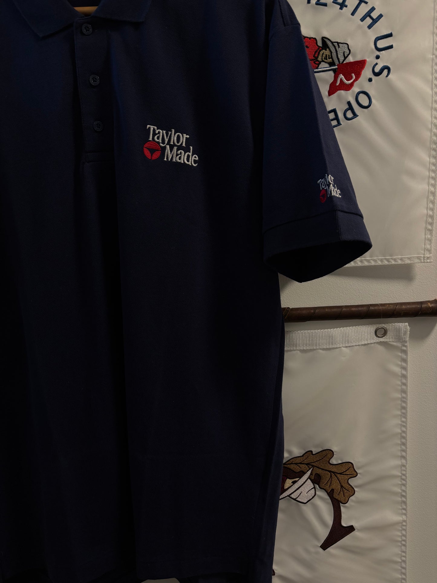 1990s Vintage Taylormade Classic Logo Polo Navy