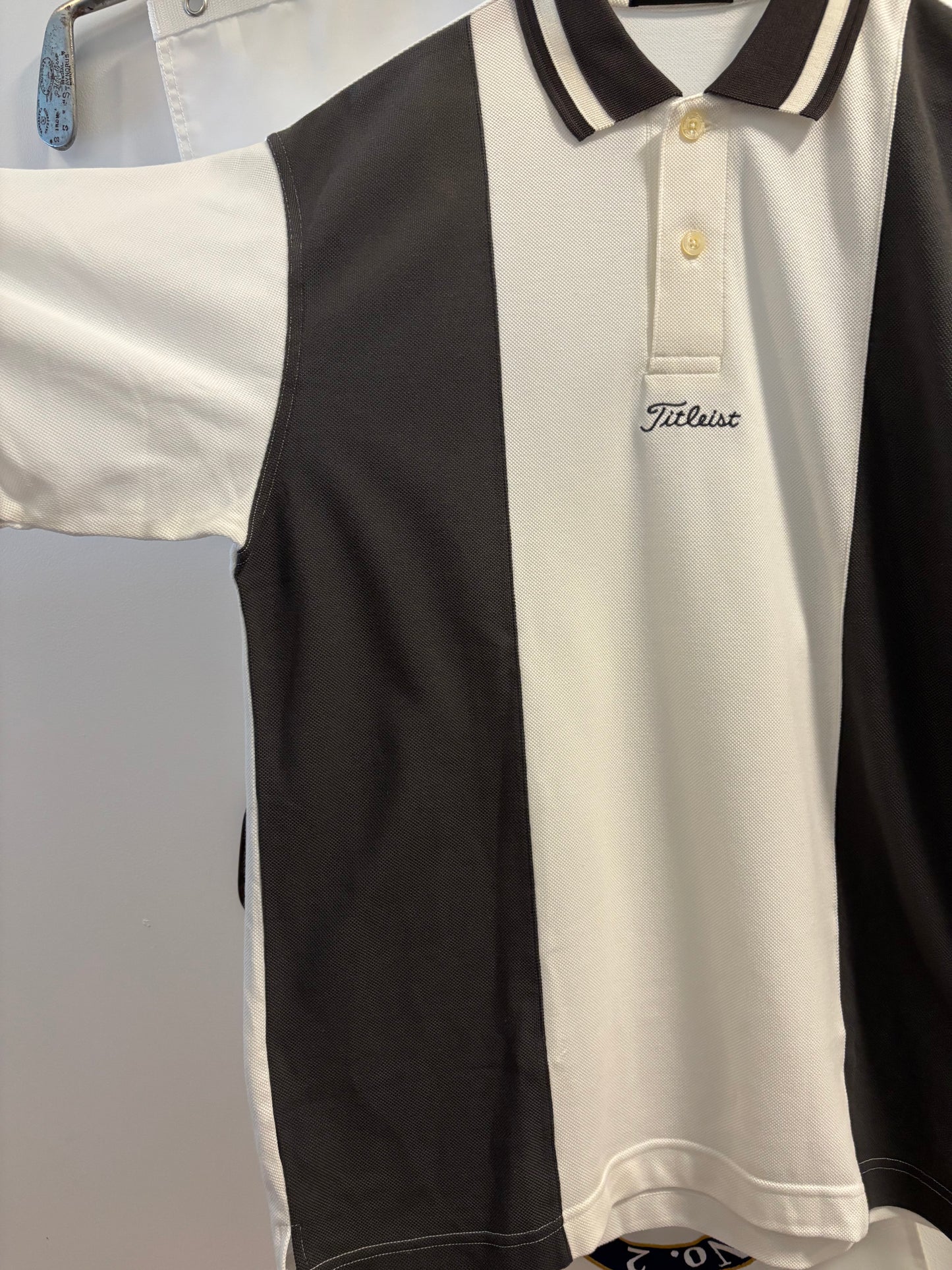 1990s Vintage Titleist 3 Stripe Polo White