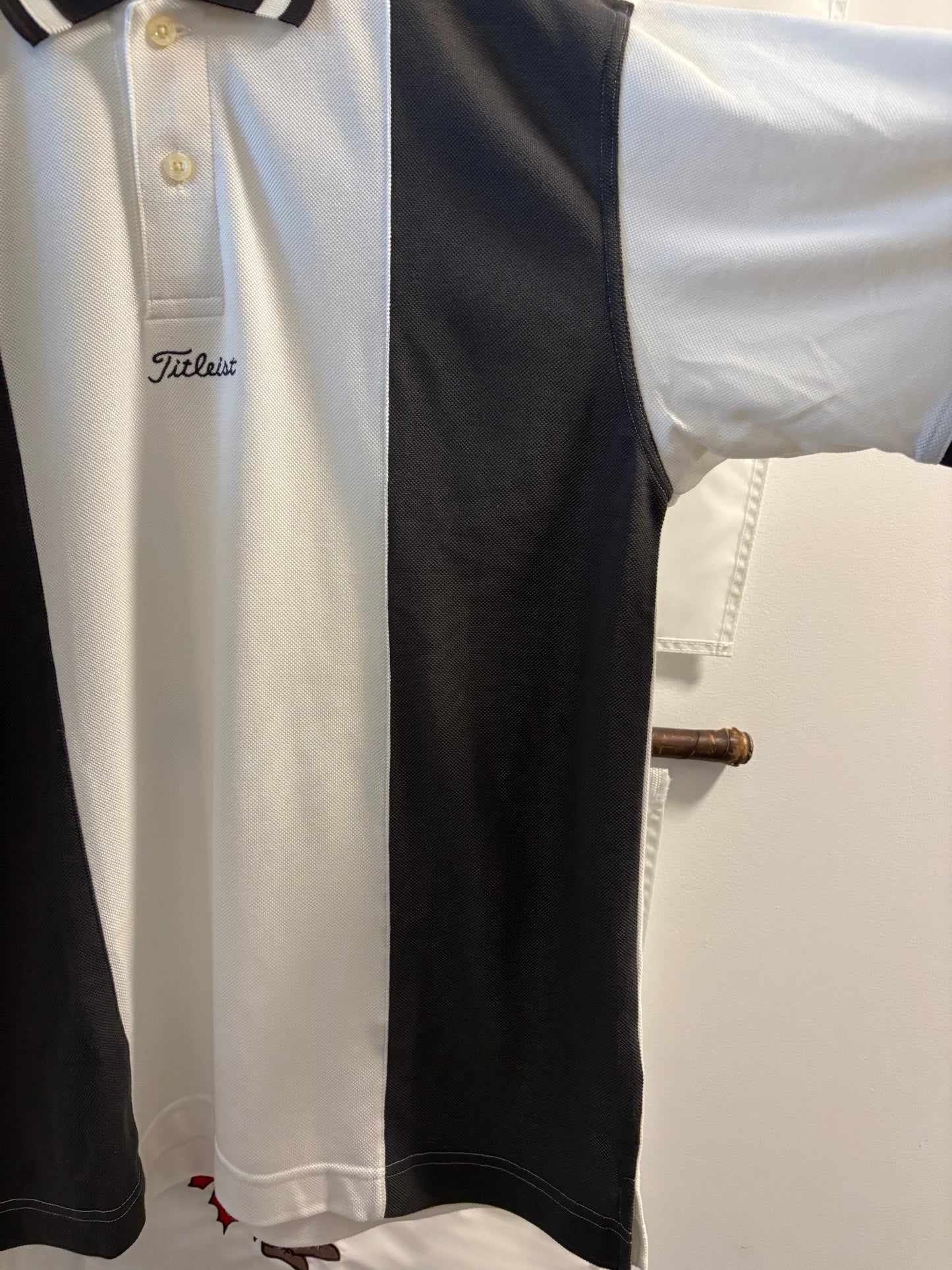 1990s Vintage Titleist 3 Stripe Polo White