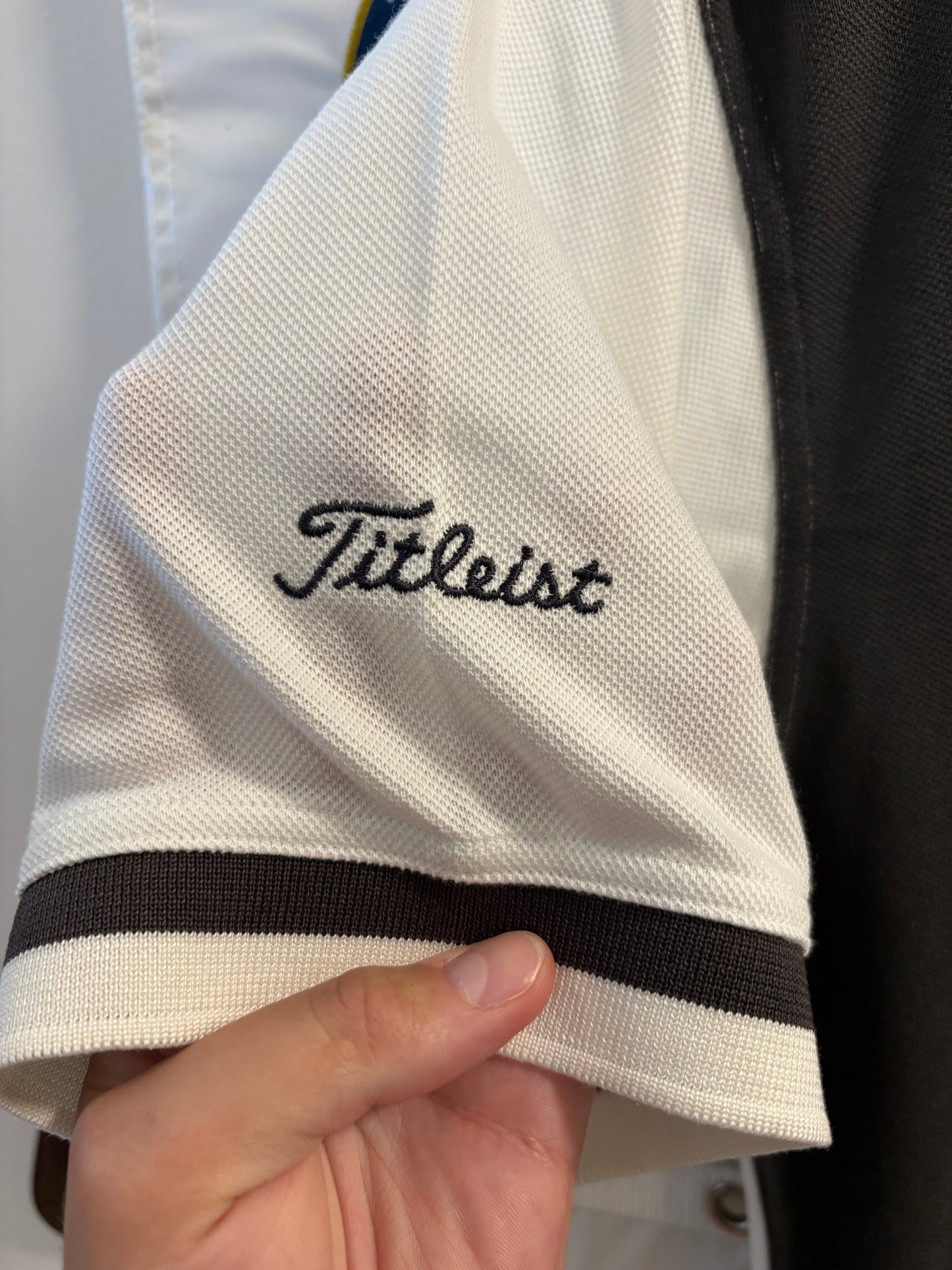 1990s Vintage Titleist 3 Stripe Polo White