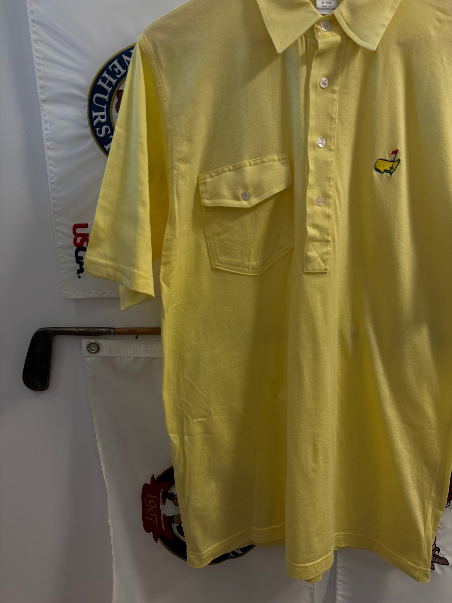 1990s Vintage Masters Slazenger Polo Yellow