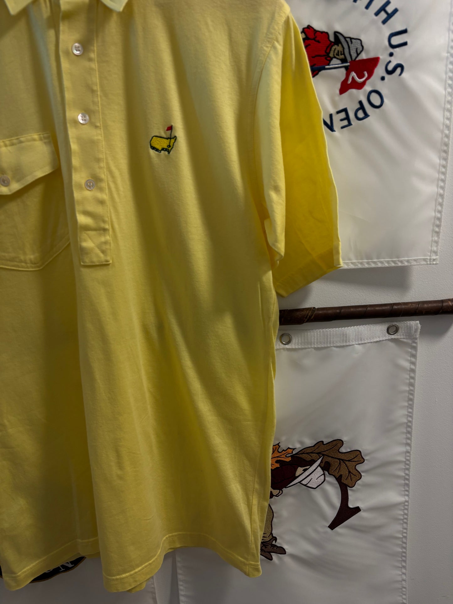 1990s Vintage Masters Slazenger Polo Yellow